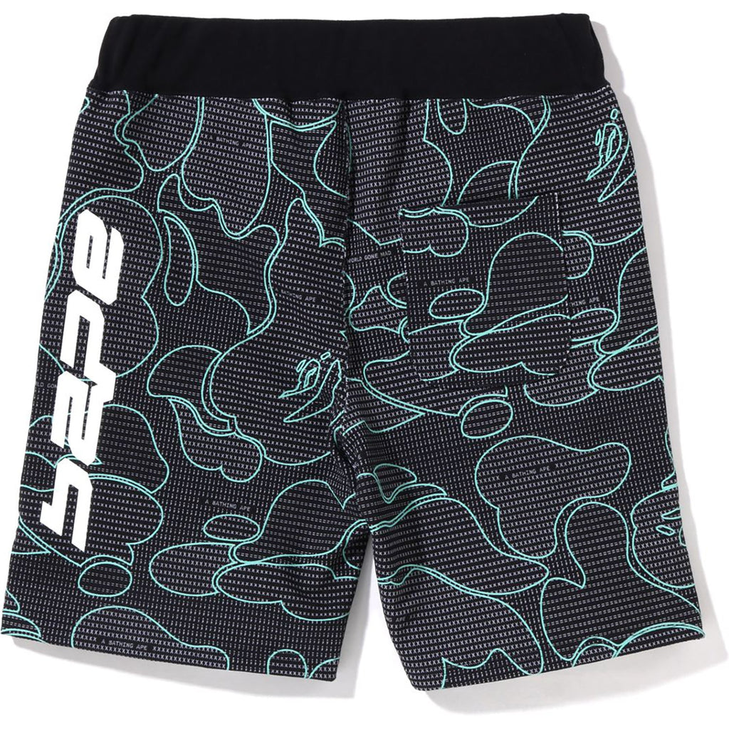 Оригінальна Text Code Camo Sweat Shorts Mens A bathing ape – вид ззаду