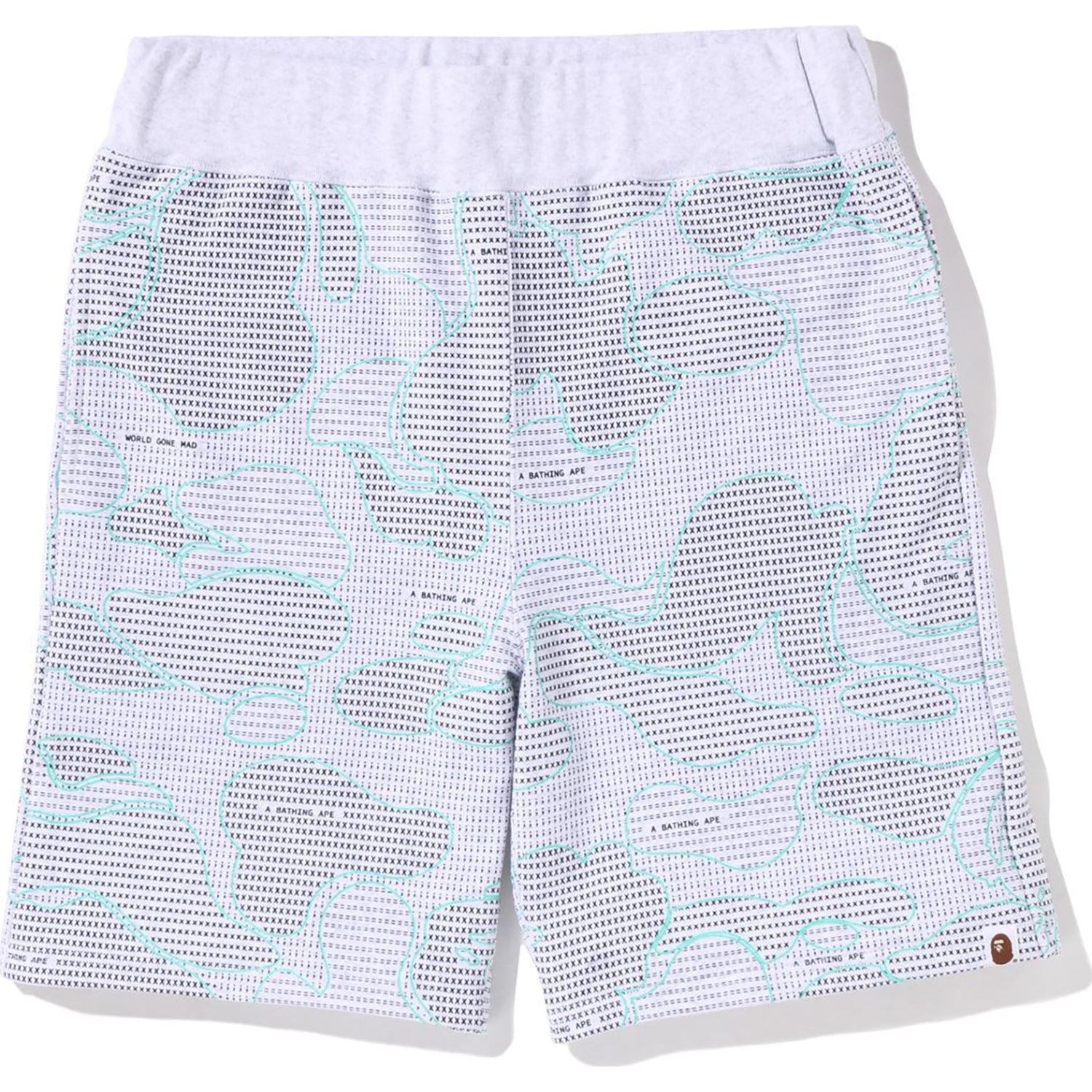 Оригінальна Text Code Camo Sweat Shorts Mens A bathing ape – збільшений вид