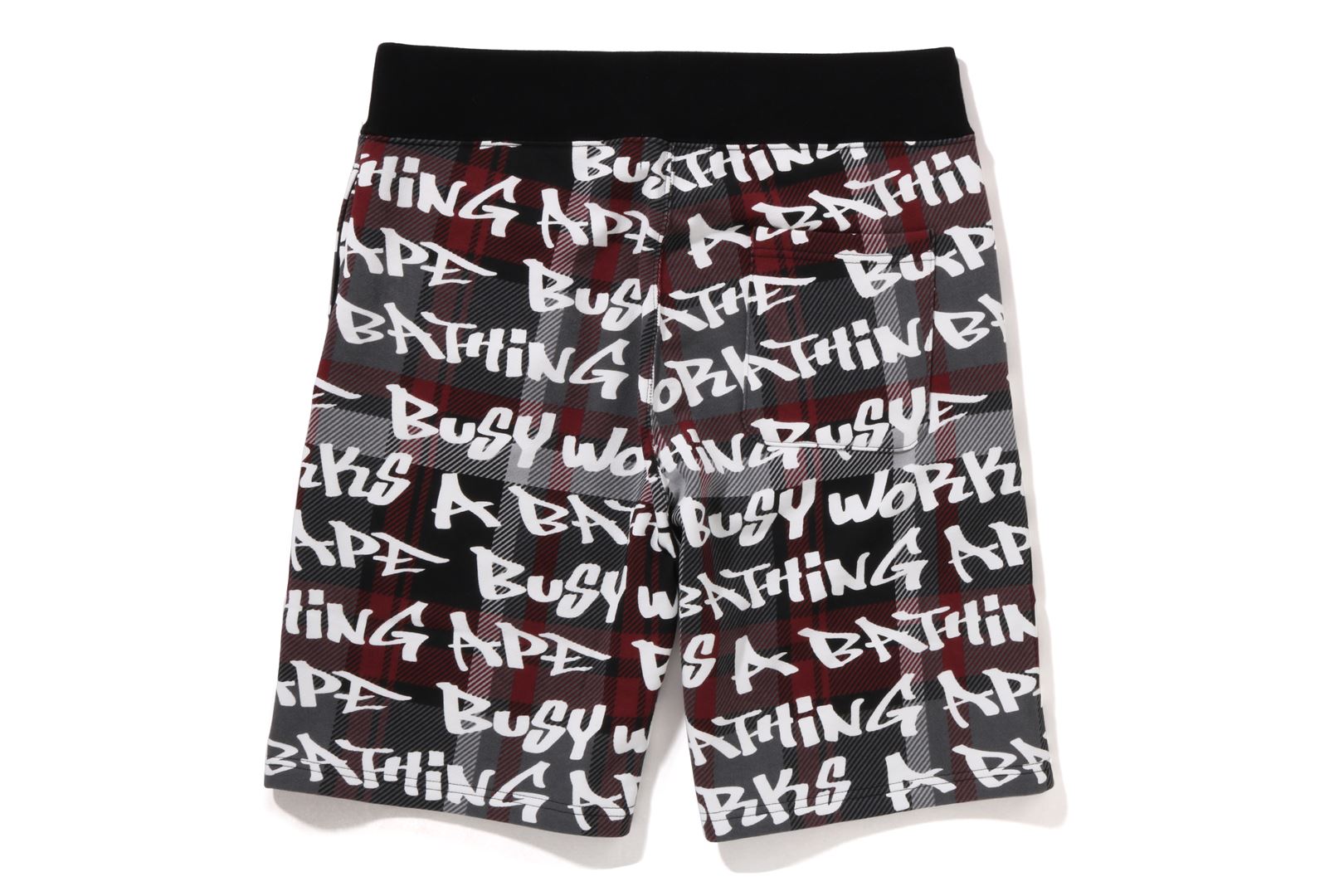 Оригінальна Graffiti Check Sweat Shorts Mens A bathing ape – вид ззаду