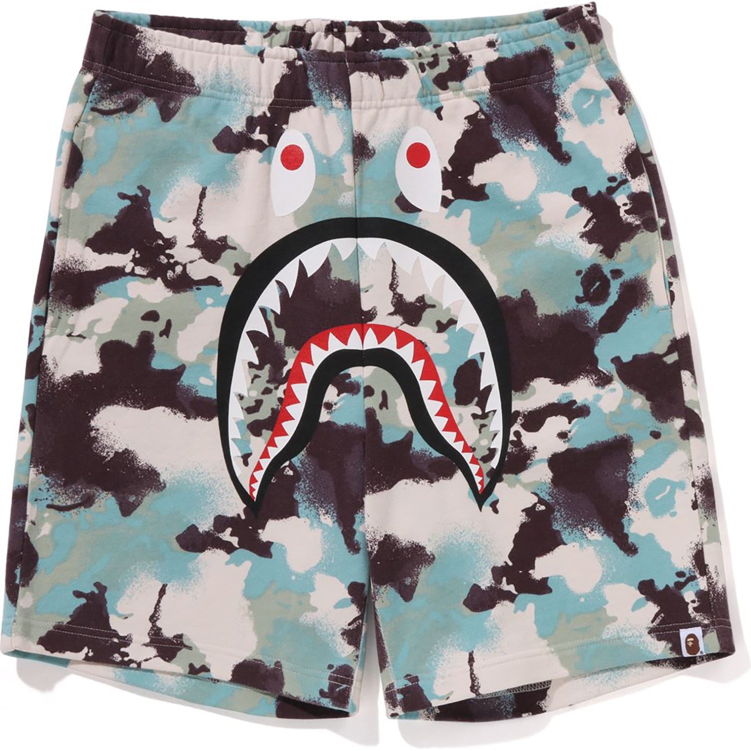 Оригінальна Map Camo Regular Fit Shark Sweat Shorts Mens A bathing ape – збільшений вид