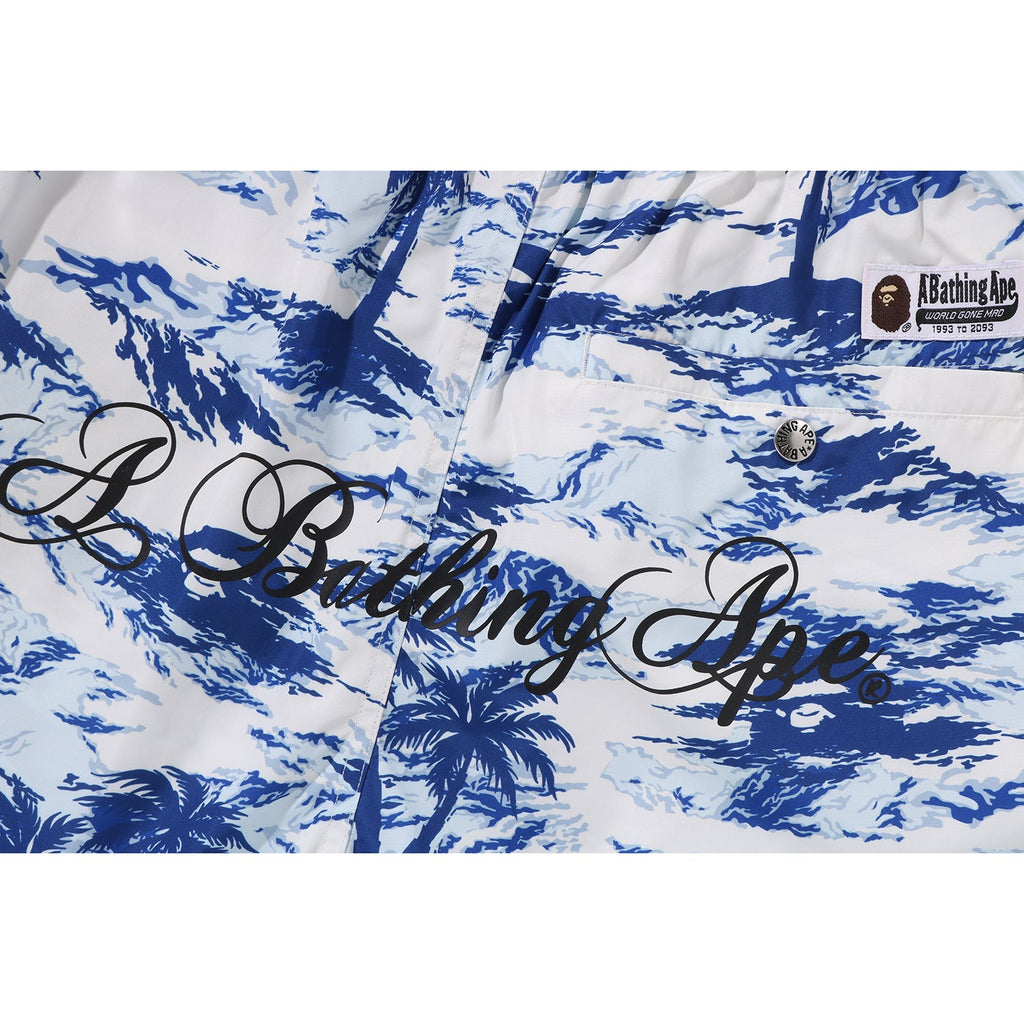 Оригінальна Palm Tree Camo Relaxed Fit Beach Shorts Mens A bathing ape – збільшений вид