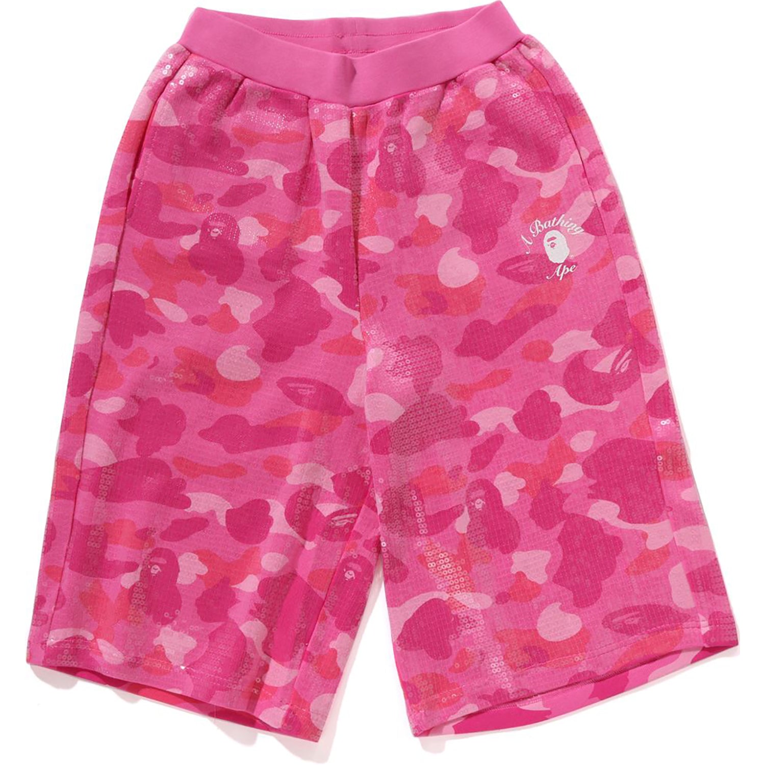 Color Camo Ape Head Sequin Sweat Shorts Ladies A bathing ape оригінал – Купити в Україні – боковий вид