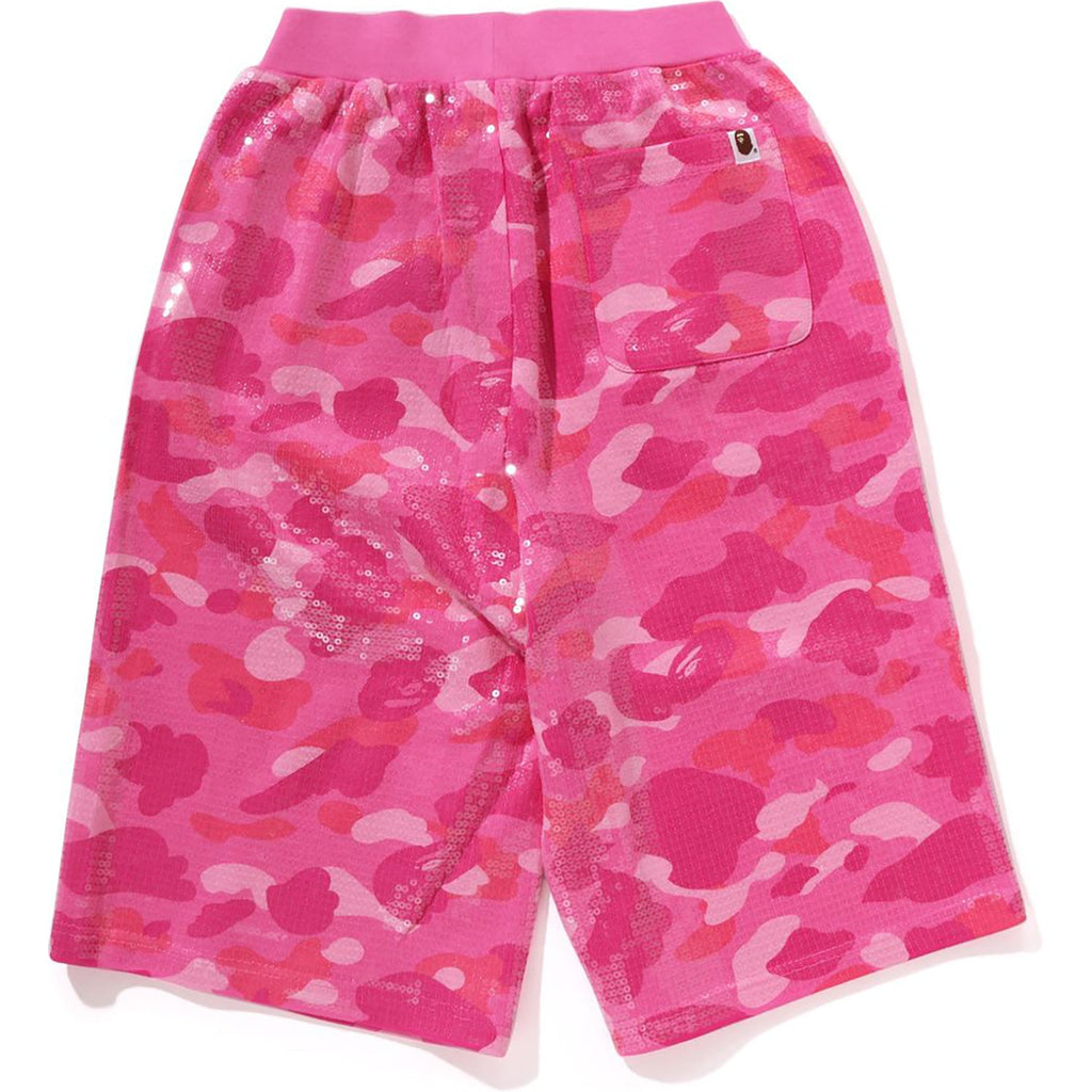 Color Camo Ape Head Sequin Sweat Shorts Ladies A bathing ape оригінал – Купити в Україні – вид ззаду