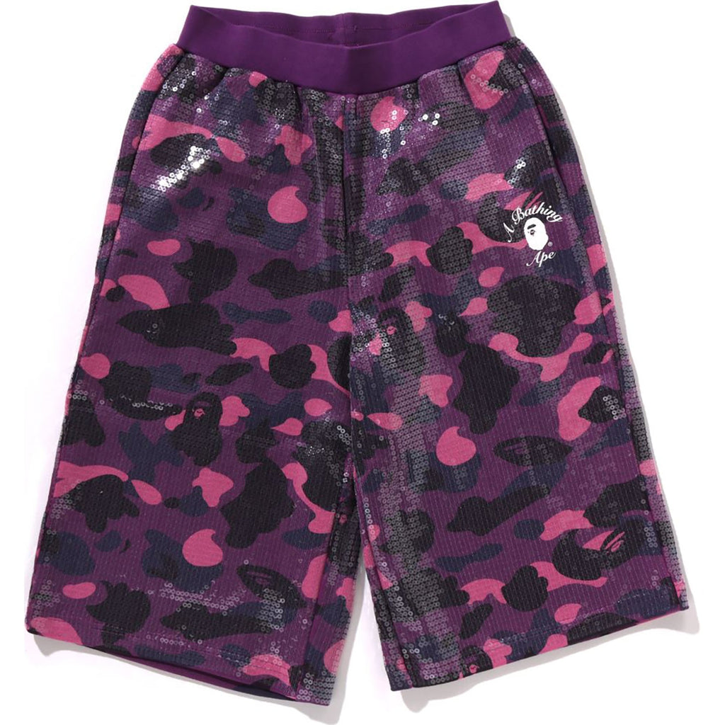 Color Camo Ape Head Sequin Sweat Shorts Ladies A bathing ape оригінал – Купити в Україні – збільшений вид