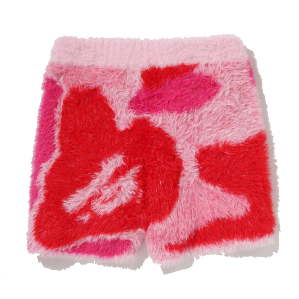 Оригінальна Abc Camo Long Fur Jacquard Shorts Ladies A bathing ape – вид ззаду