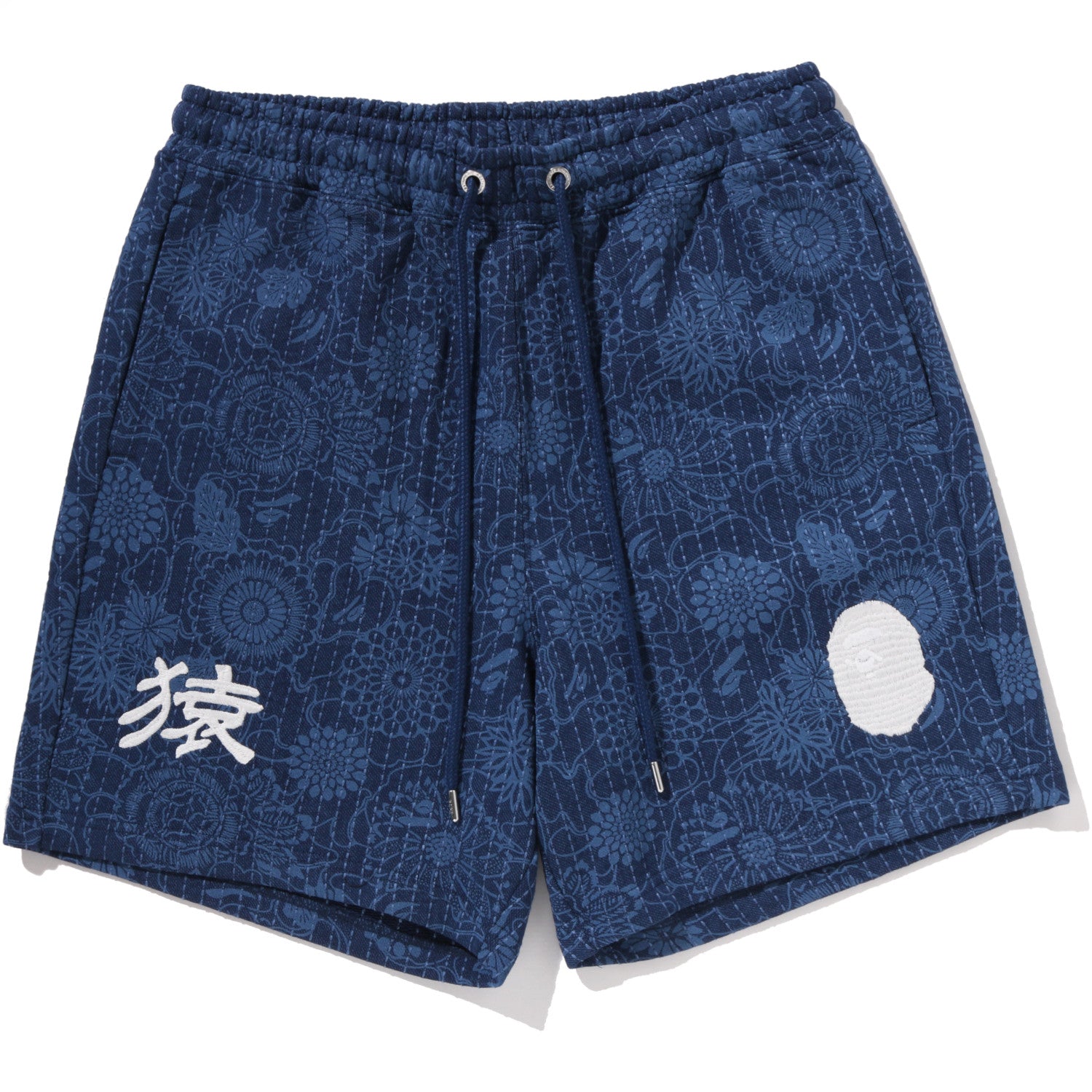 Оригінальна Japanese Indigo Art Camo Relaxed Fit Sweat Shorts Mens A bathing ape – боковий вид