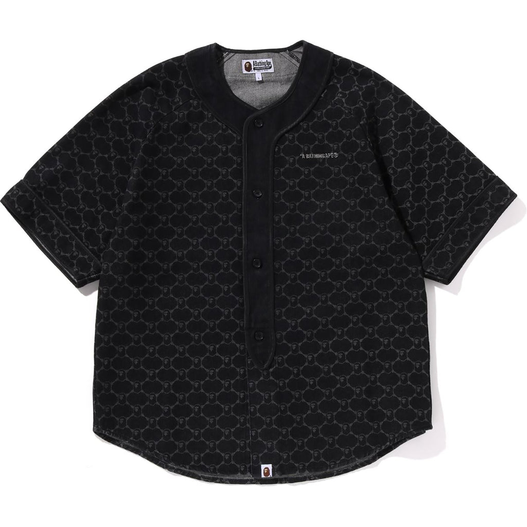 College Monogram Baseball Ss Denim Shirt Mens A bathing ape оригінал – Купити в Україні – збільшений вид