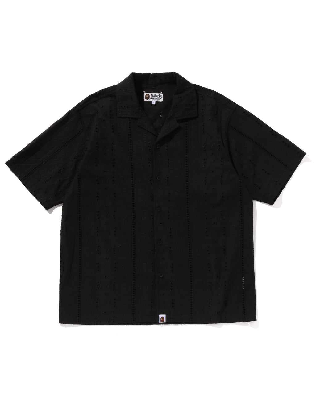 Embroidery Open Collar Ss Shirt Mens A bathing ape оригінал – Купити в Україні – боковий вид