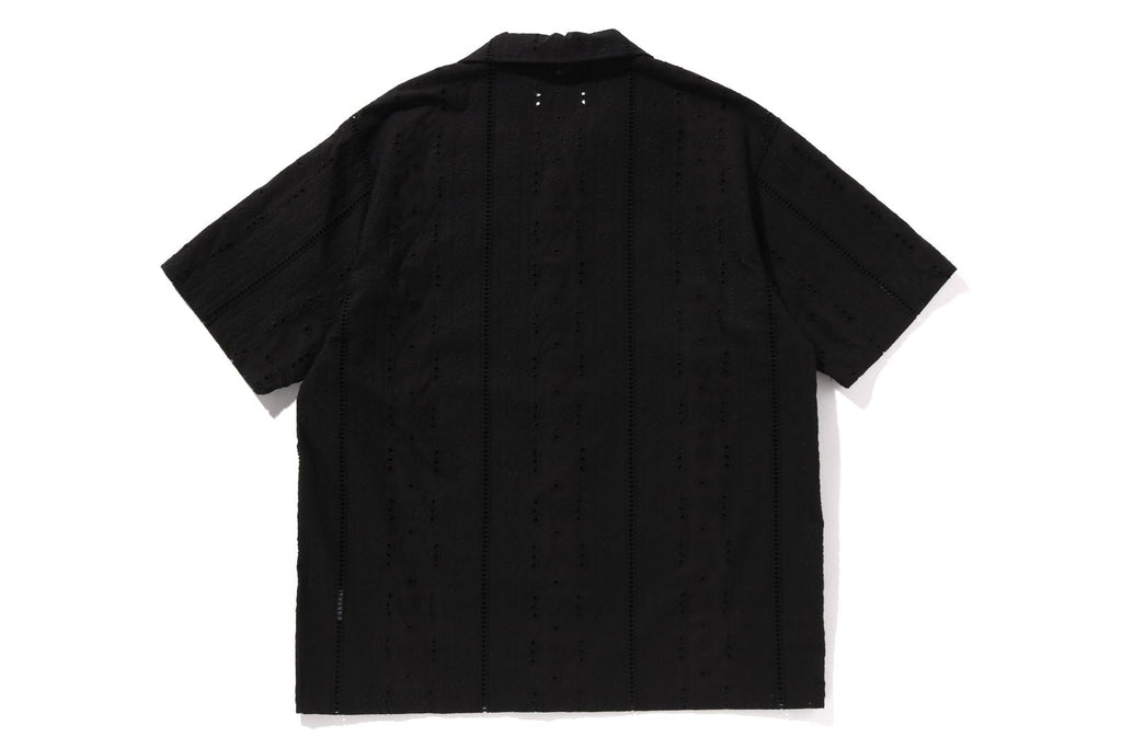 Embroidery Open Collar Ss Shirt Mens A bathing ape оригінал – Купити в Україні – вид ззаду