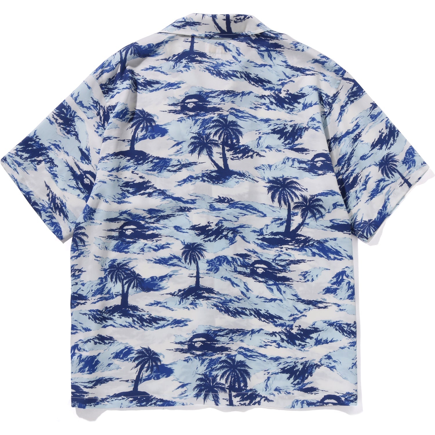 Mens Palm Tree Camo Open Collar Pocket Ss Shirt A bathing ape оригінал – Купити в Україні – вид ззаду