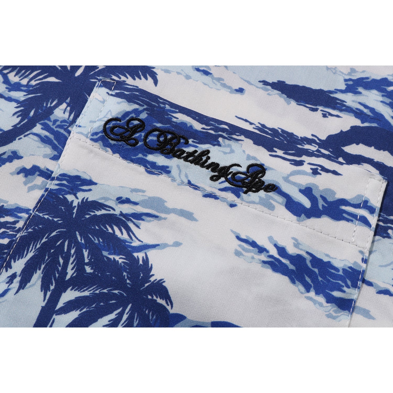 Mens Palm Tree Camo Open Collar Pocket Ss Shirt A bathing ape оригінал – Купити в Україні – детальний вид