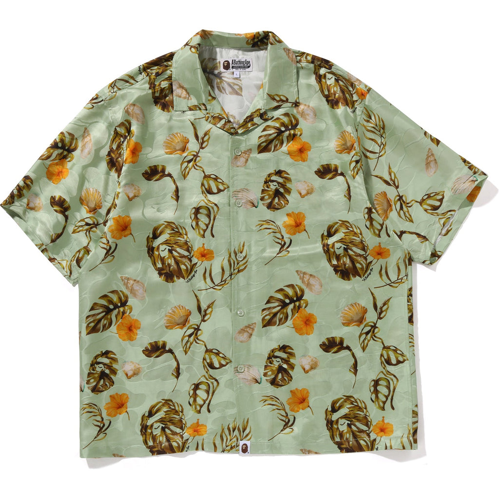 Vacation Pattern Open Collar Ss Shirt Mens A bathing ape – Гарантія оригінальності – боковий вид