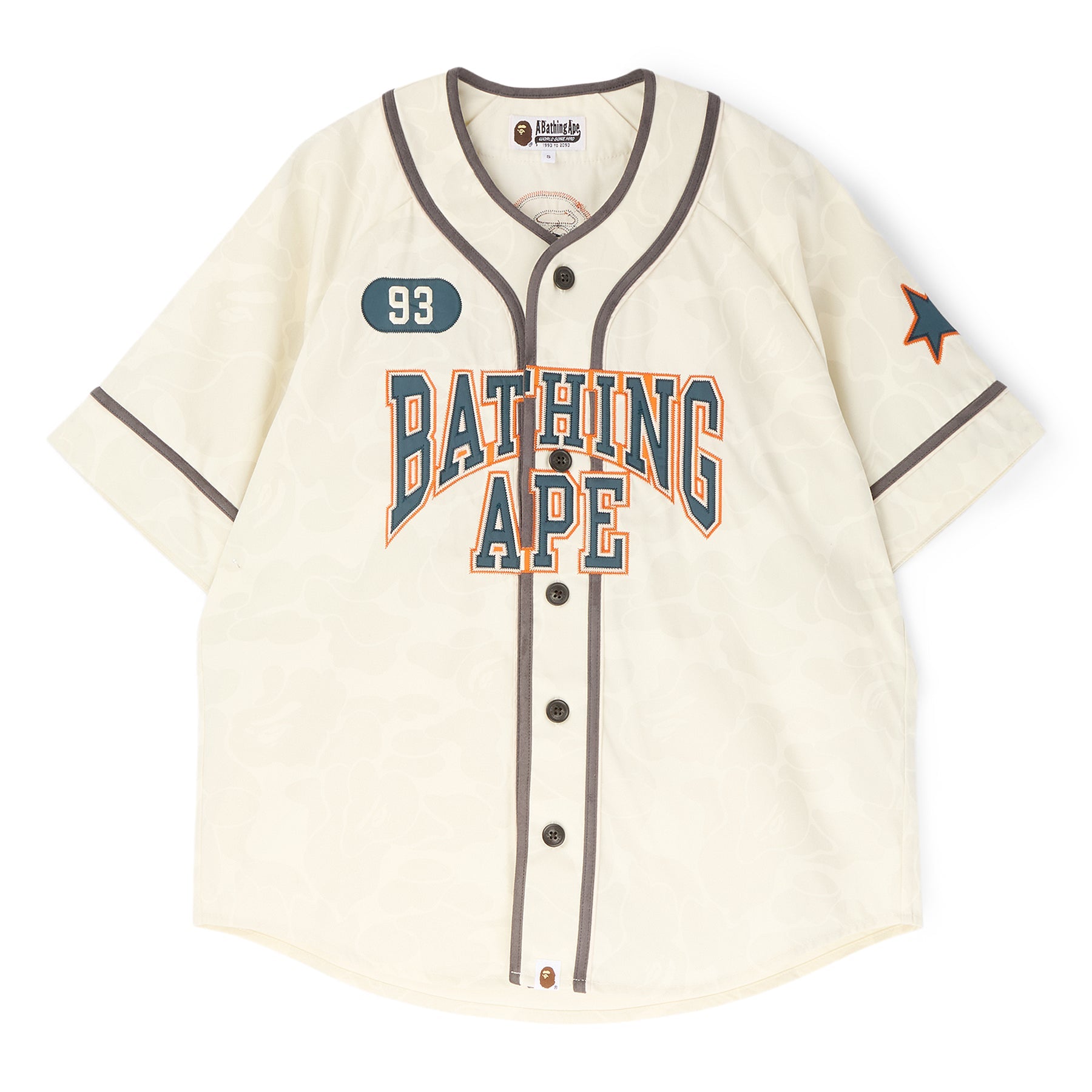 Solid Camo Multi Logo Baseball Ss Shirt M A bathing ape – Гарантія оригінальності – боковий вид