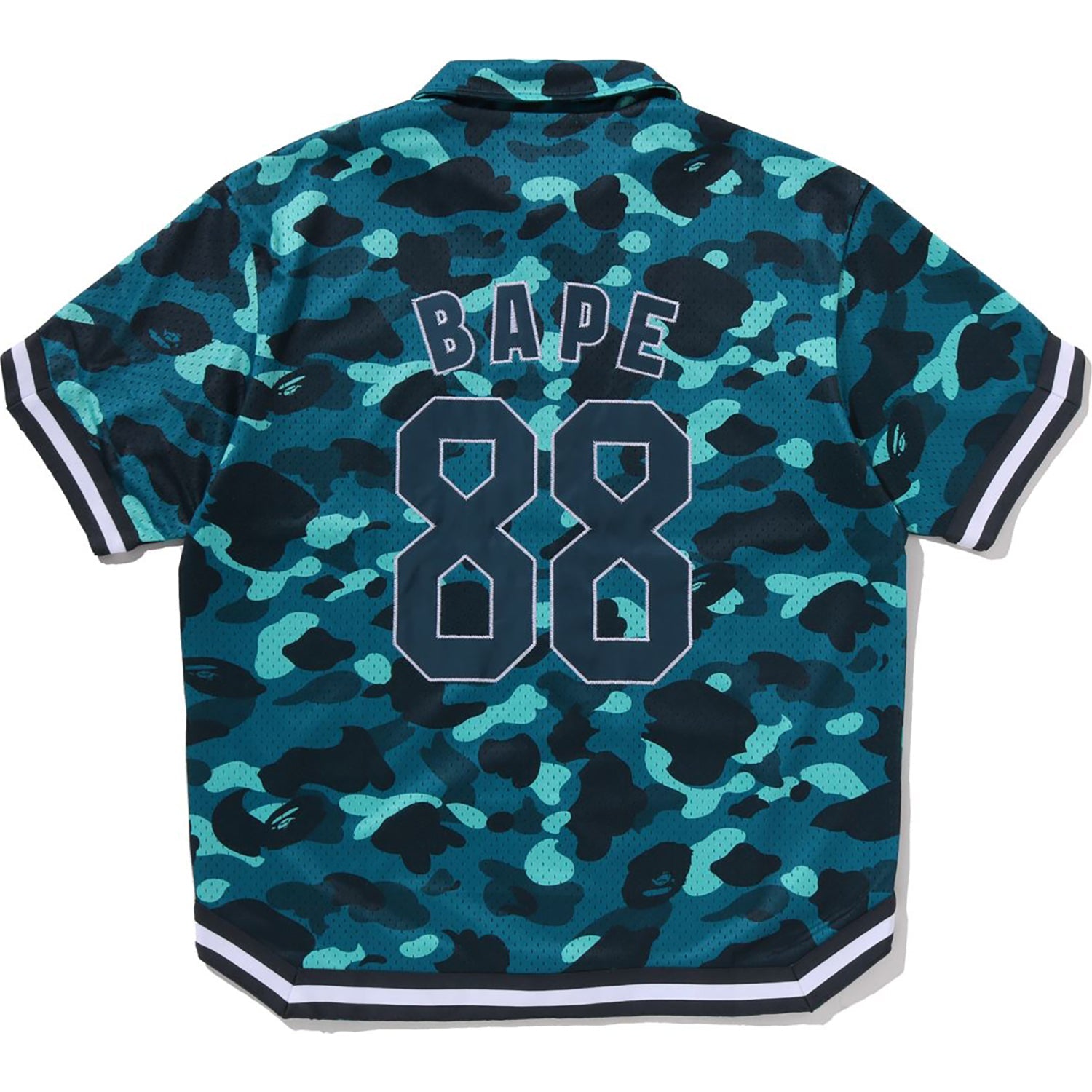 Оригінальна Color Camo Warm Up Ss Shirt Mens A bathing ape – вид ззаду