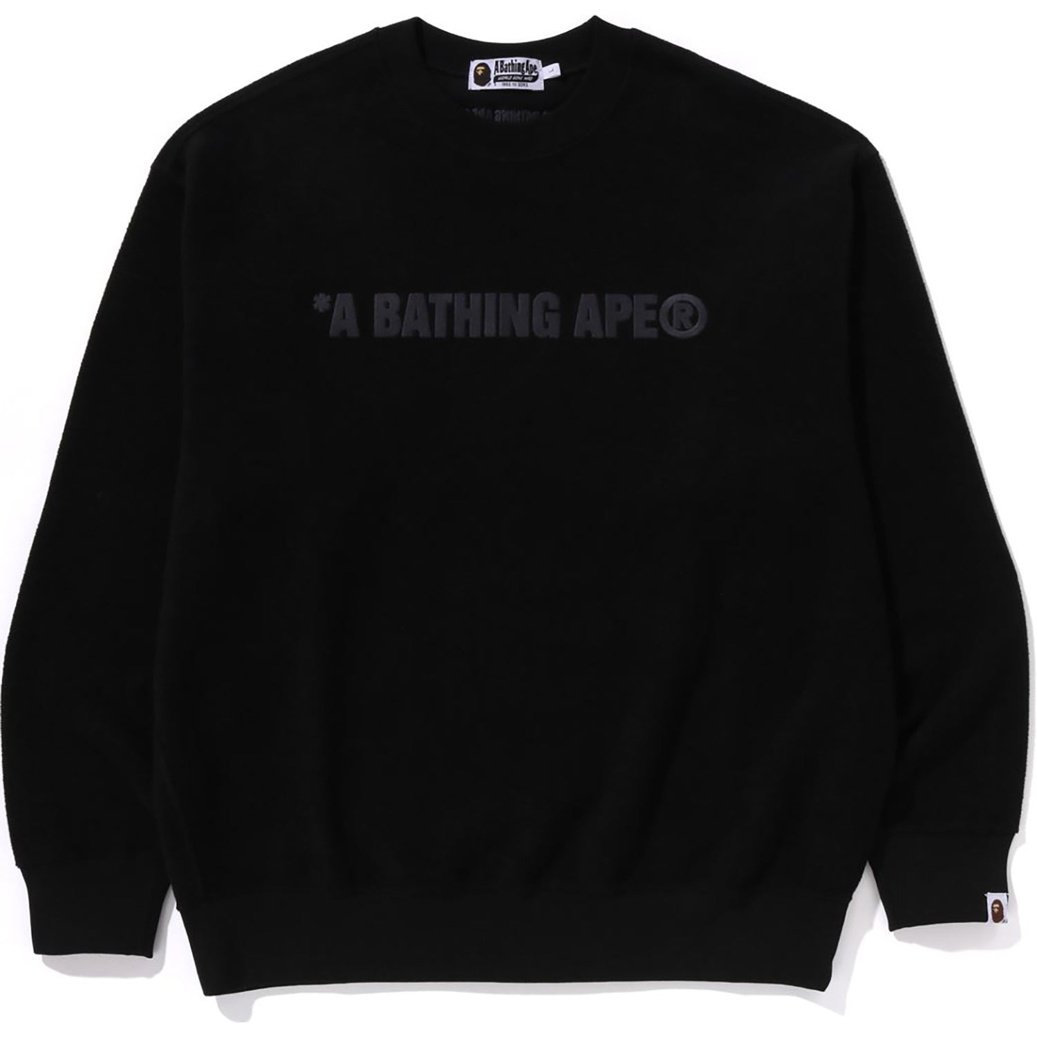 Bathing Ape Logo Relaxed Fit Crewneck Sweatshirt Mens A bathing ape оригінал – Купити в Україні – боковий вид
