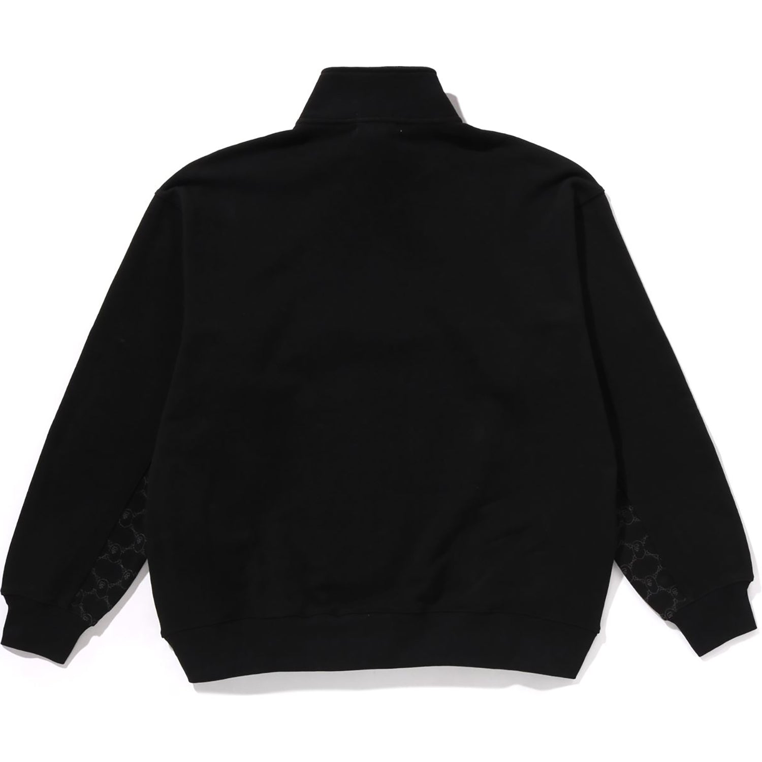 Оригінальна College Monogram Logo Half Zip Relax Fit Crewneck Sweatshirt Mens A bathing ape – вид ззаду