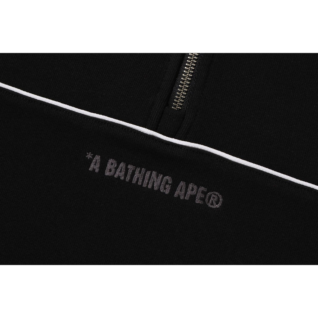 Оригінальна College Monogram Logo Half Zip Relax Fit Crewneck Sweatshirt Mens A bathing ape – детальний вид