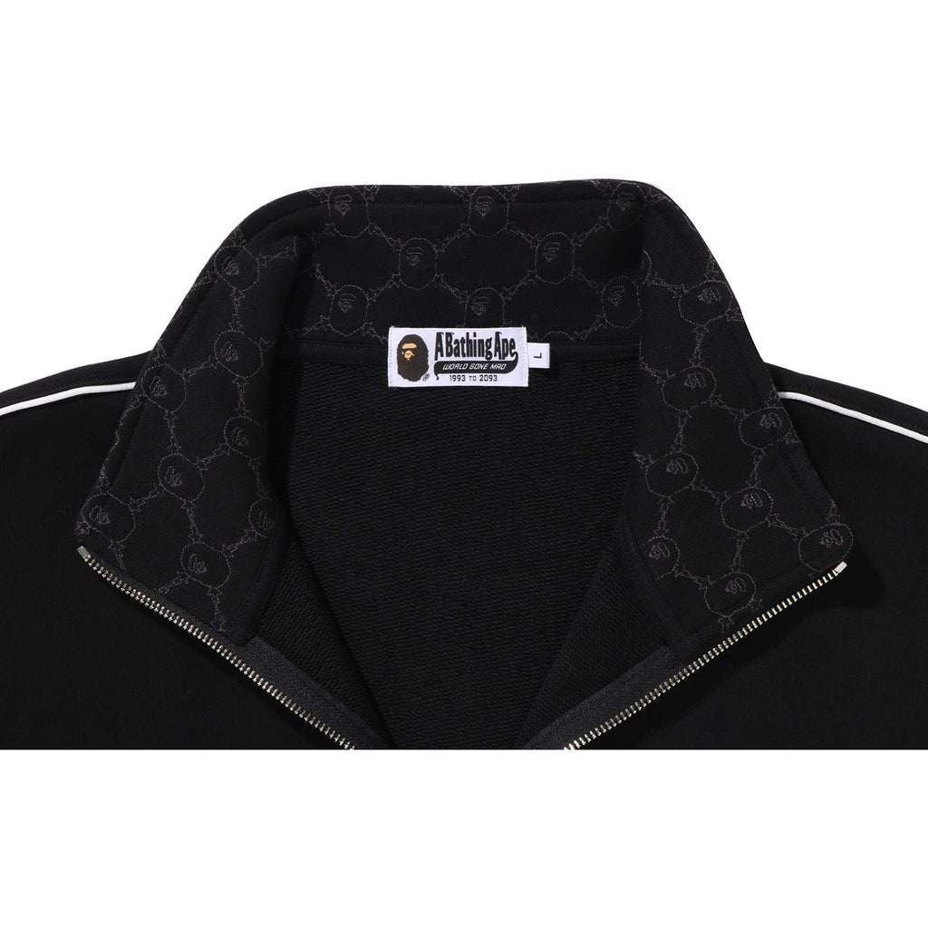 Оригінальна College Monogram Logo Half Zip Relax Fit Crewneck Sweatshirt Mens A bathing ape – збільшений вид