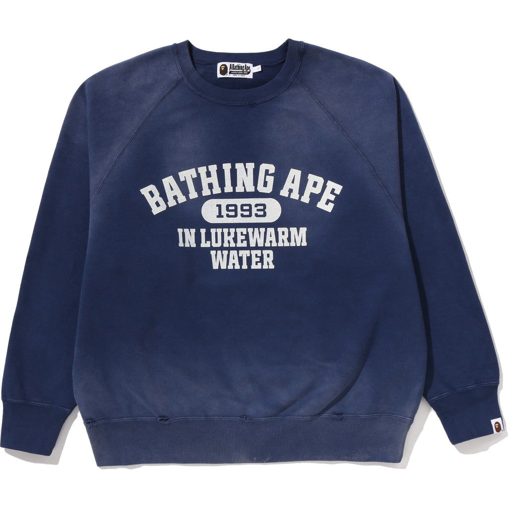 Destroy Washed Effect Relaxed Fit Crewneck Sweatshirt Mens A bathing ape – Гарантія оригінальності – боковий вид