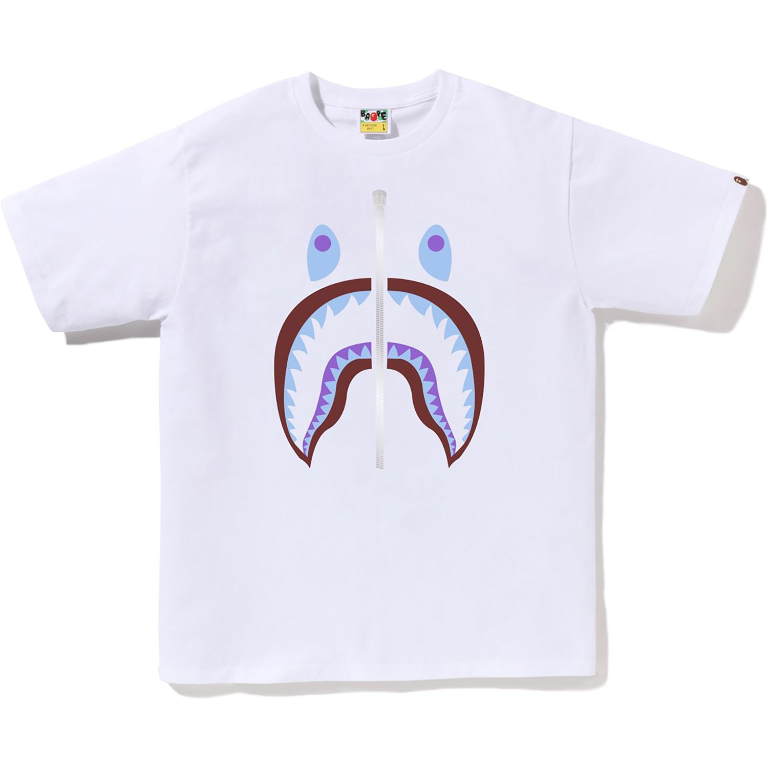 Mens Colors Shark Head T Shirt A bathing ape – Гарантія оригінальності – боковий вид