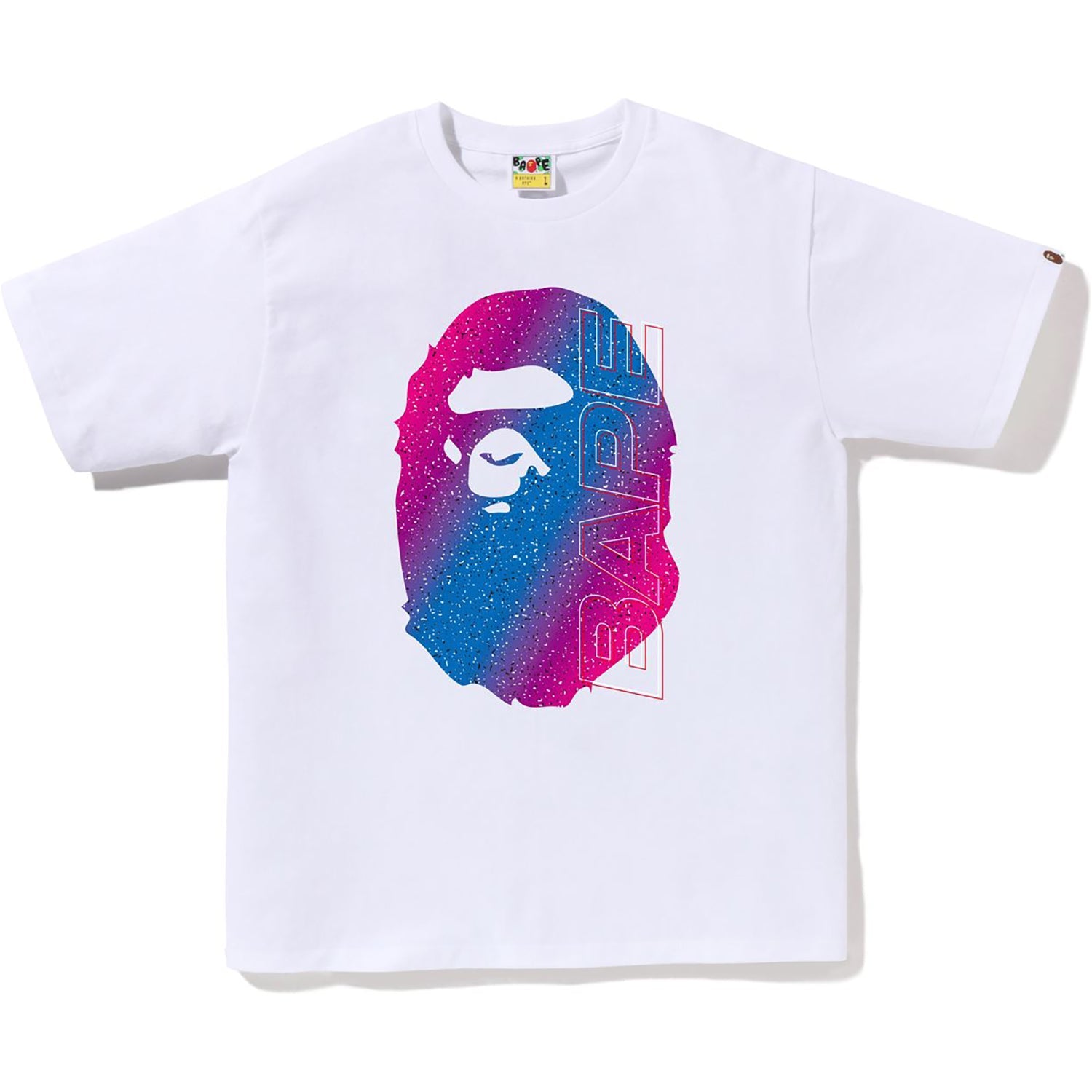 Оригінальна Mens Electro Neon Ape Head T Shirt A bathing ape – вид ззаду