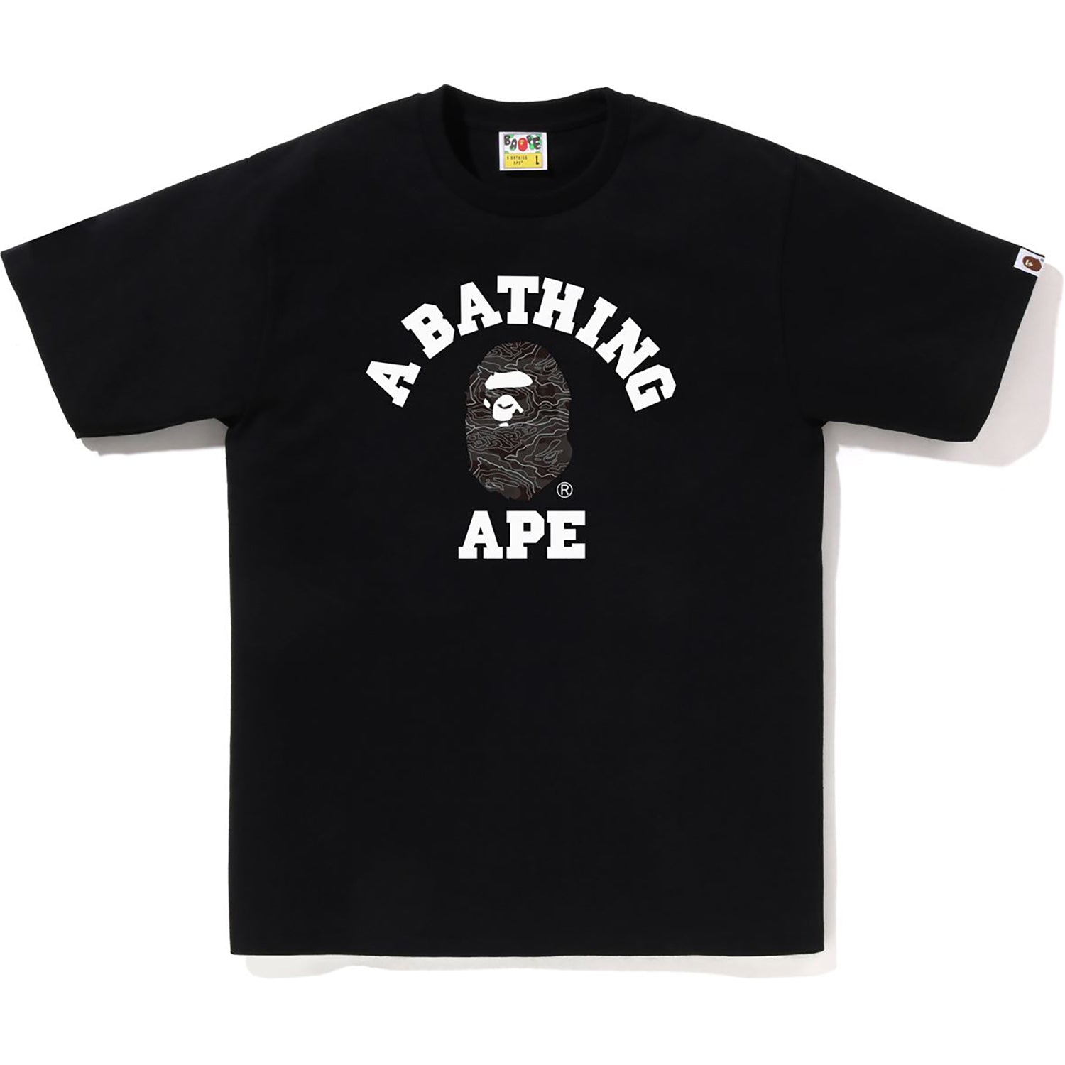 Оригінальна Layered Line Camo College Tee Mens A bathing ape – детальний вид