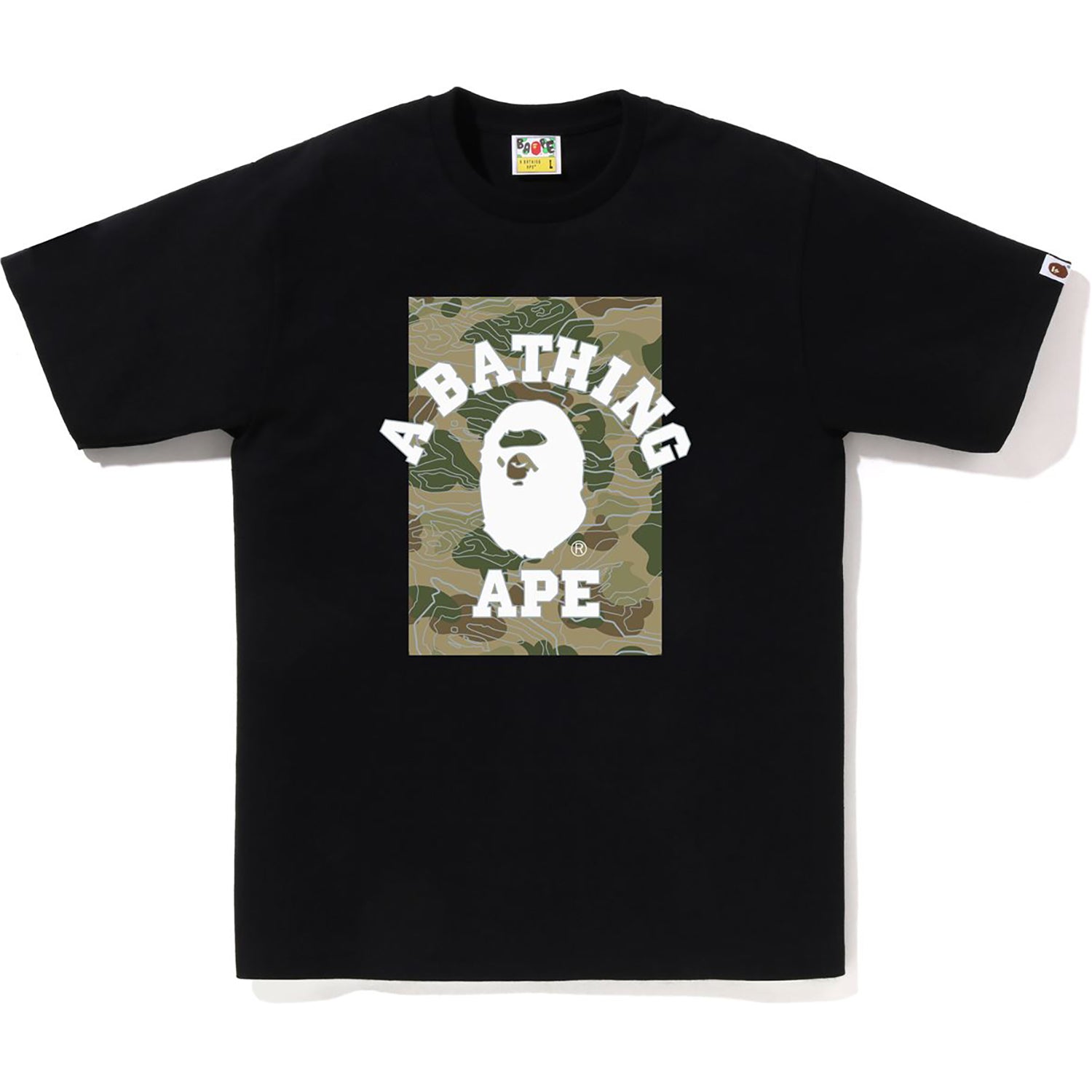 Layered Line Camo On College Tee Mens A bathing ape оригінал – Купити в Україні – боковий вид