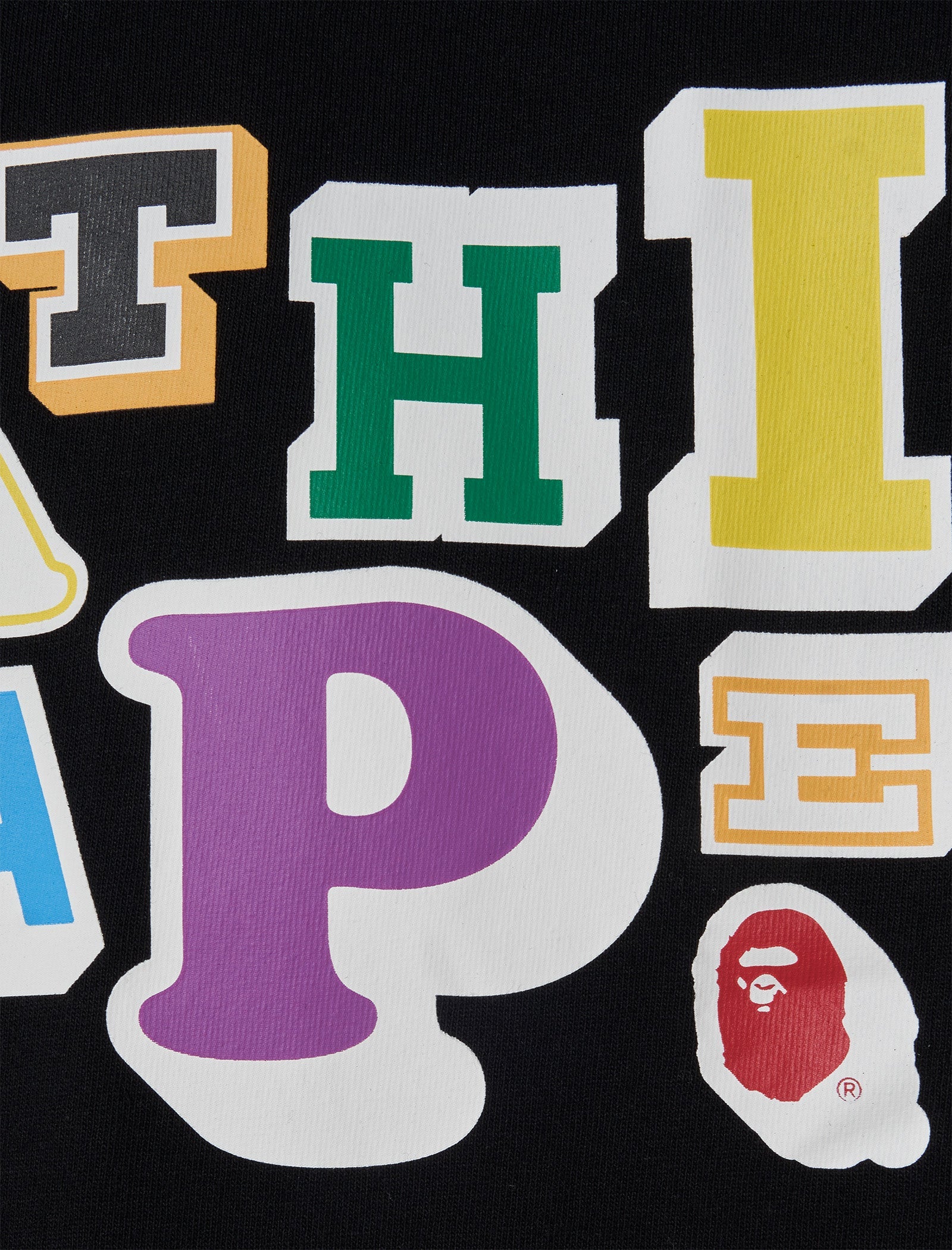 Оригінальна Varsity Font Tee A bathing ape – вид ззаду