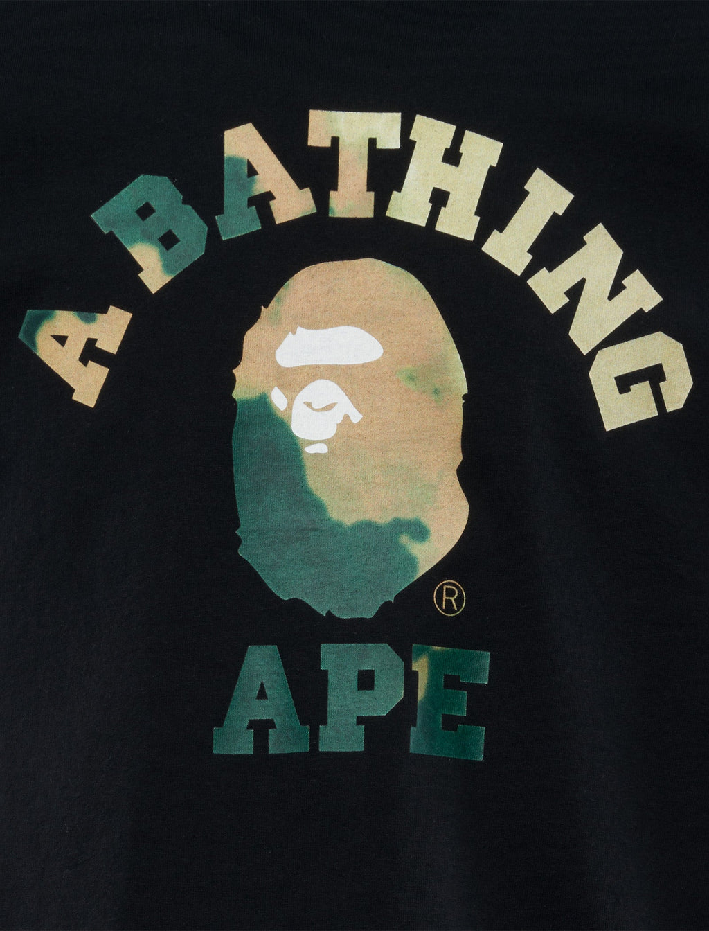 Оригінальна Tie Dye College Tee A bathing ape – вид ззаду