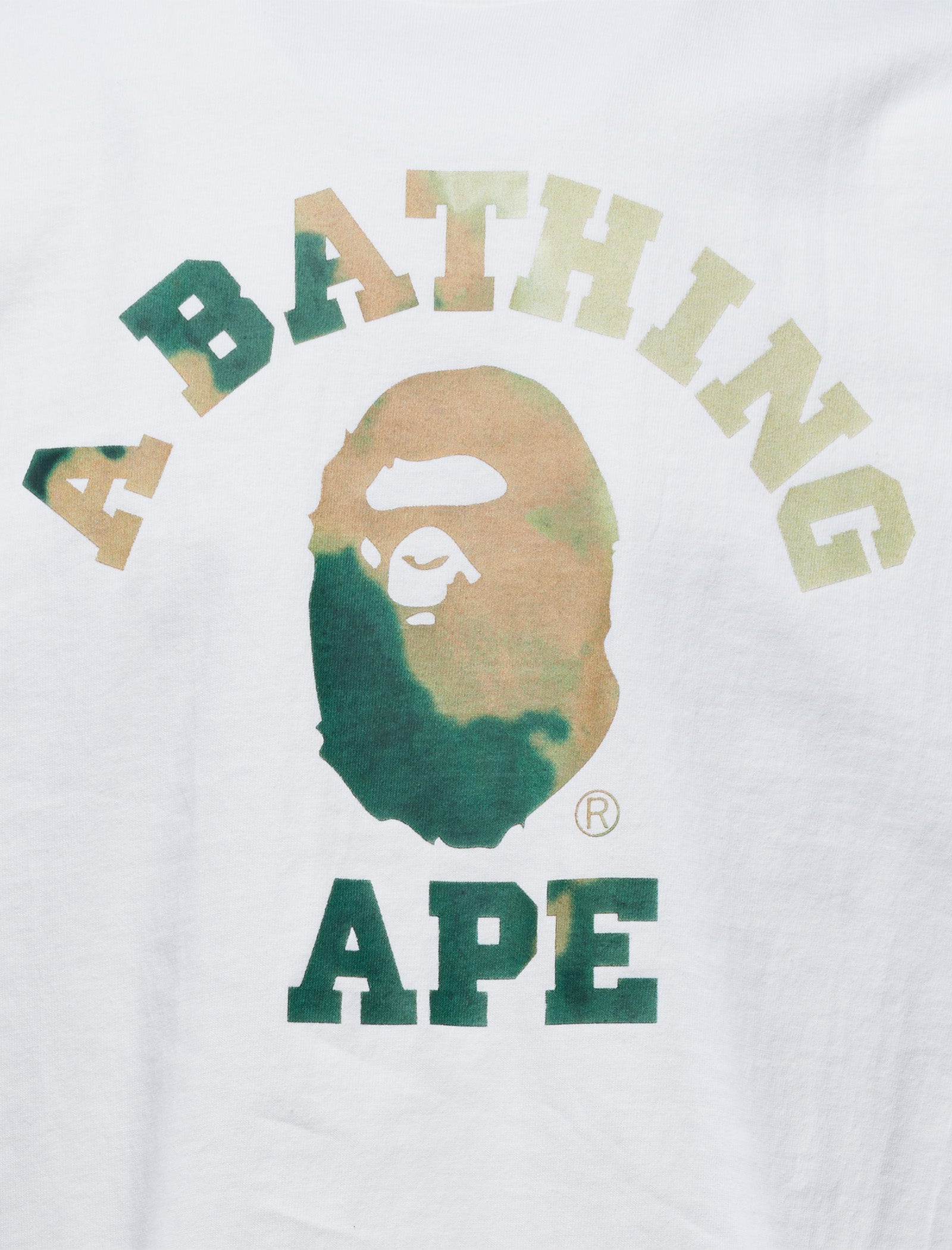 Оригінальна Tie Dye College Tee A bathing ape – вид ззаду
