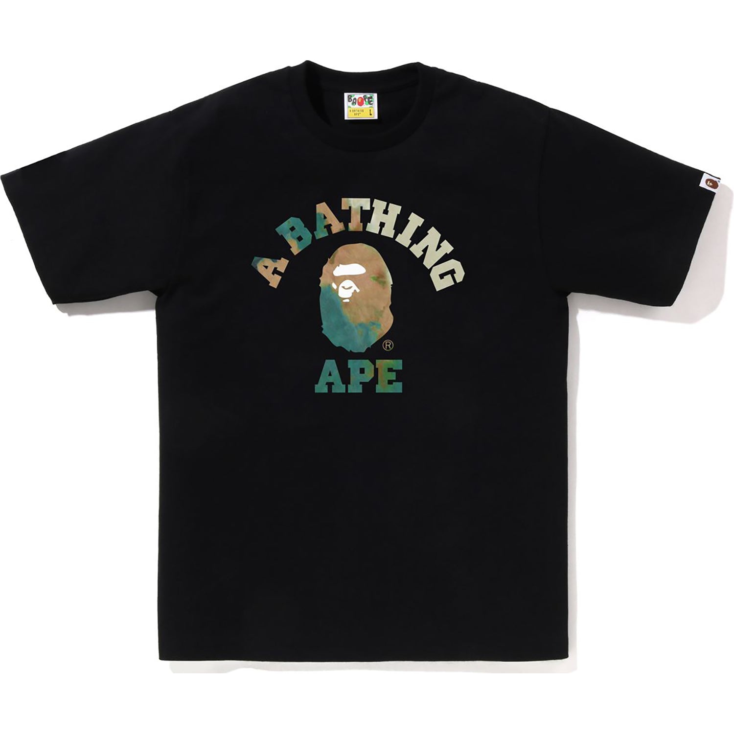 Оригінальна Tie Dye College Tee Mens A bathing ape – вид ззаду