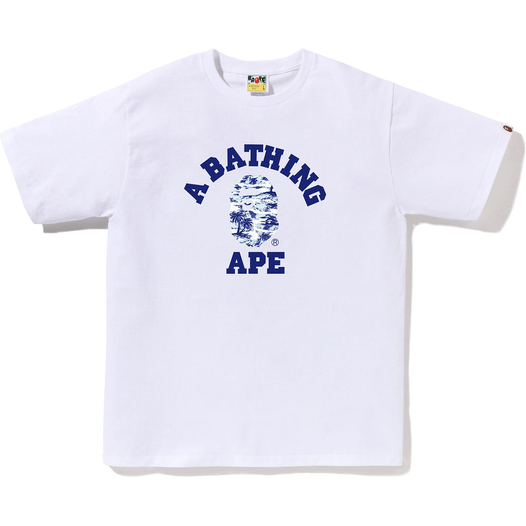 Оригінальна Mens Palm Tree Camo College Tee A bathing ape – вид ззаду
