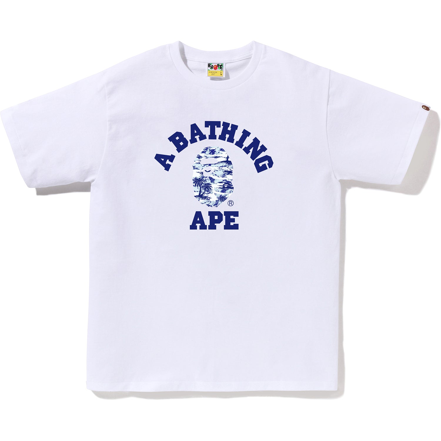 Оригінальна Mens Palm Tree Camo College Tee A bathing ape – вид ззаду