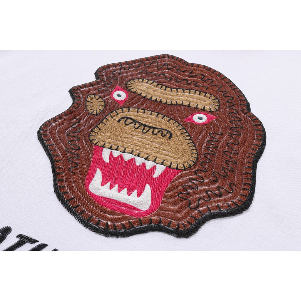 Оригінальна Embroidery Style Souvenir Logo Tee Mens A bathing ape – вид ззаду