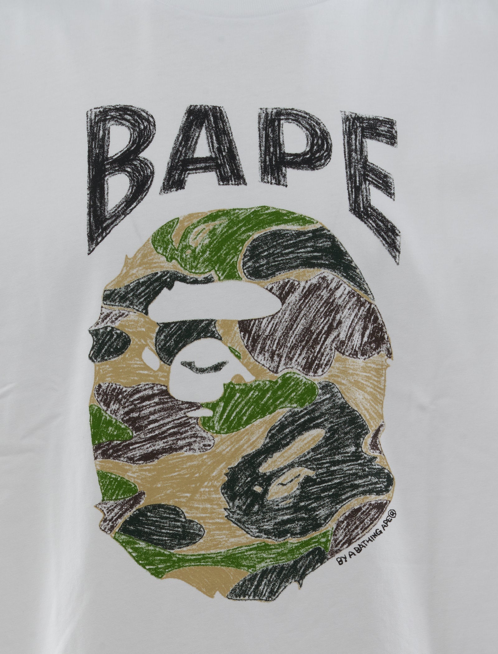 Abc Camo Hand Draw Ape Head Tee A bathing ape – Гарантія оригінальності – вид ззаду