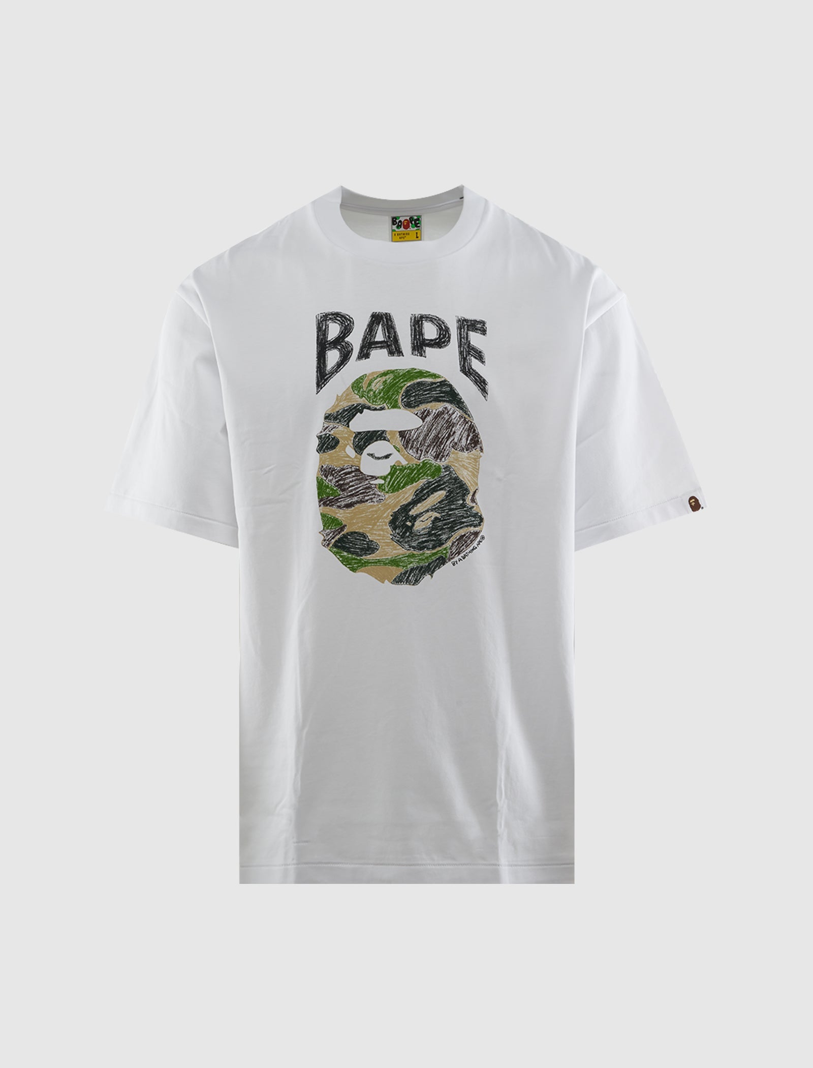 Abc Camo Hand Draw Ape Head Tee A bathing ape – Гарантія оригінальності – боковий вид