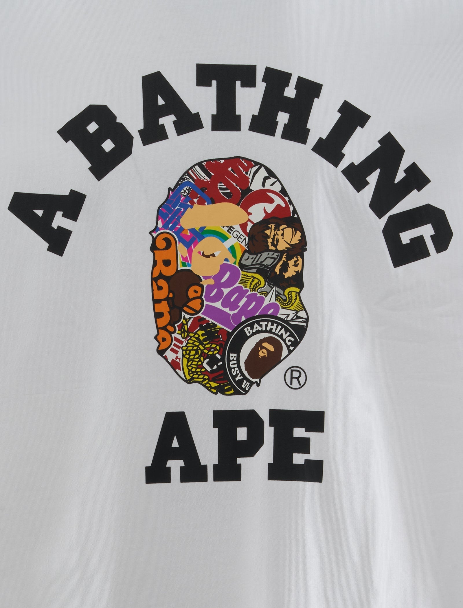 College Relaxed Tee A bathing ape – Гарантія оригінальності – вид ззаду
