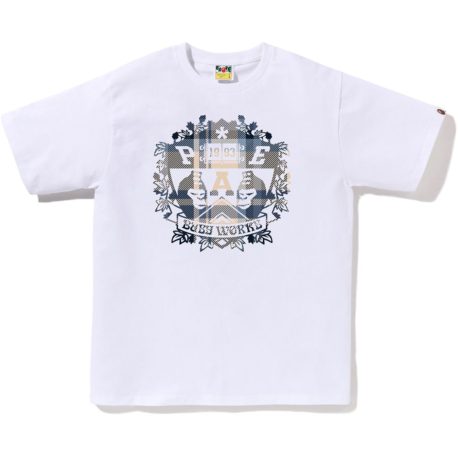 Оригінальна Check University Emblem Tee Mens A bathing ape – вид ззаду