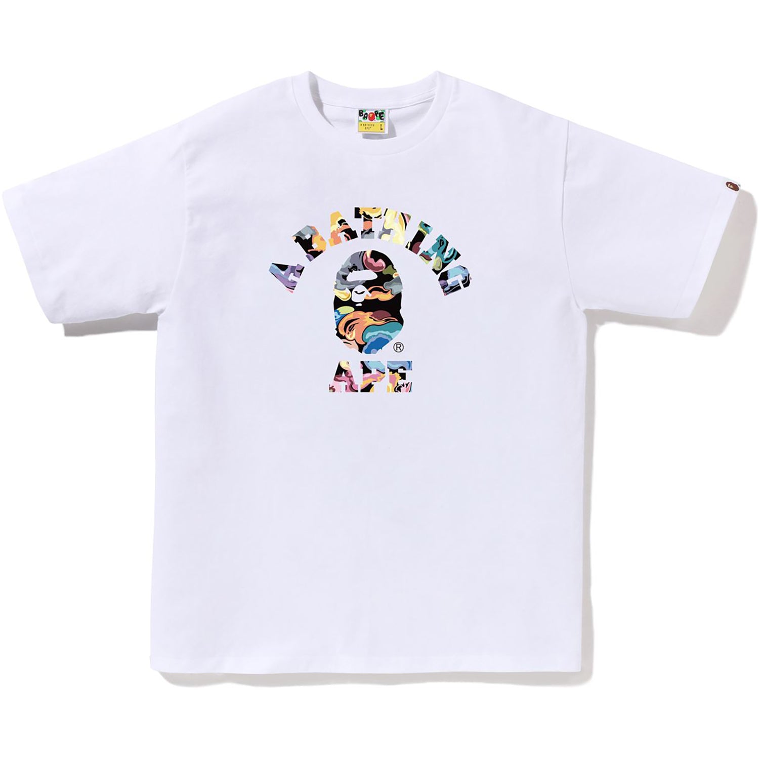 Оригінальна Art Camo College Tee Mens A bathing ape – вид ззаду