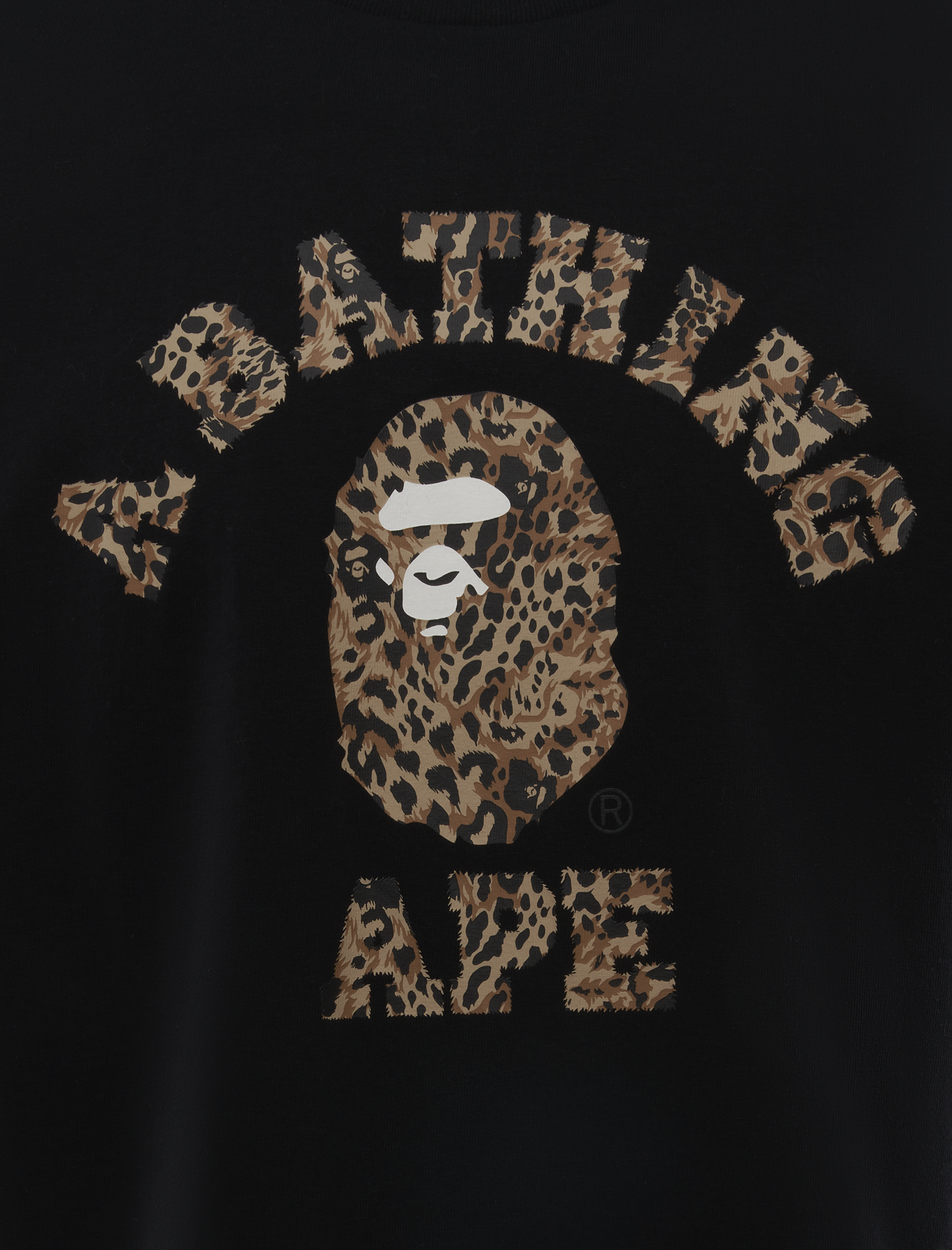 Wild Leopard Pattern College Tee A bathing ape оригінал – Купити в Україні – вид ззаду