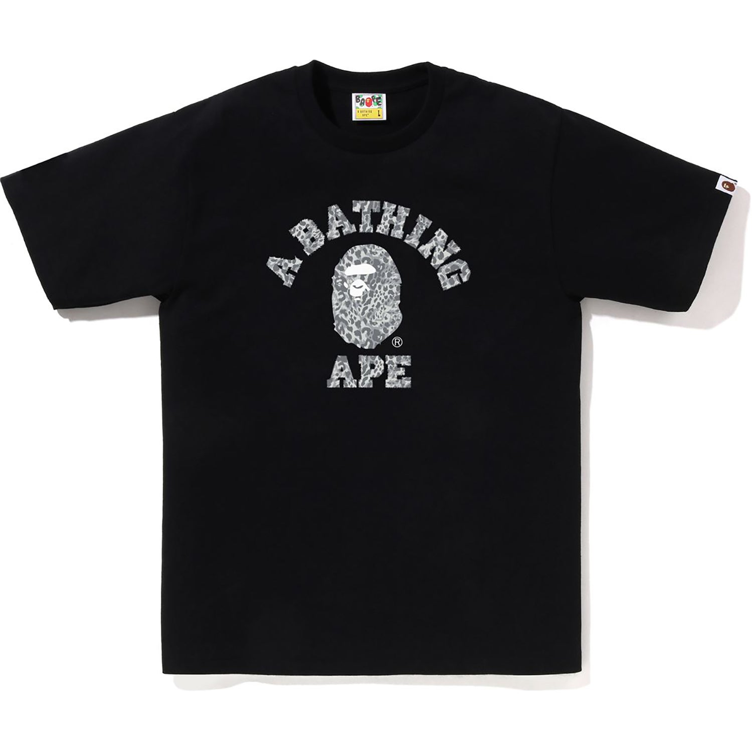 Wild Leopard Pattern College Tee Mens A bathing ape – Гарантія оригінальності – вид ззаду