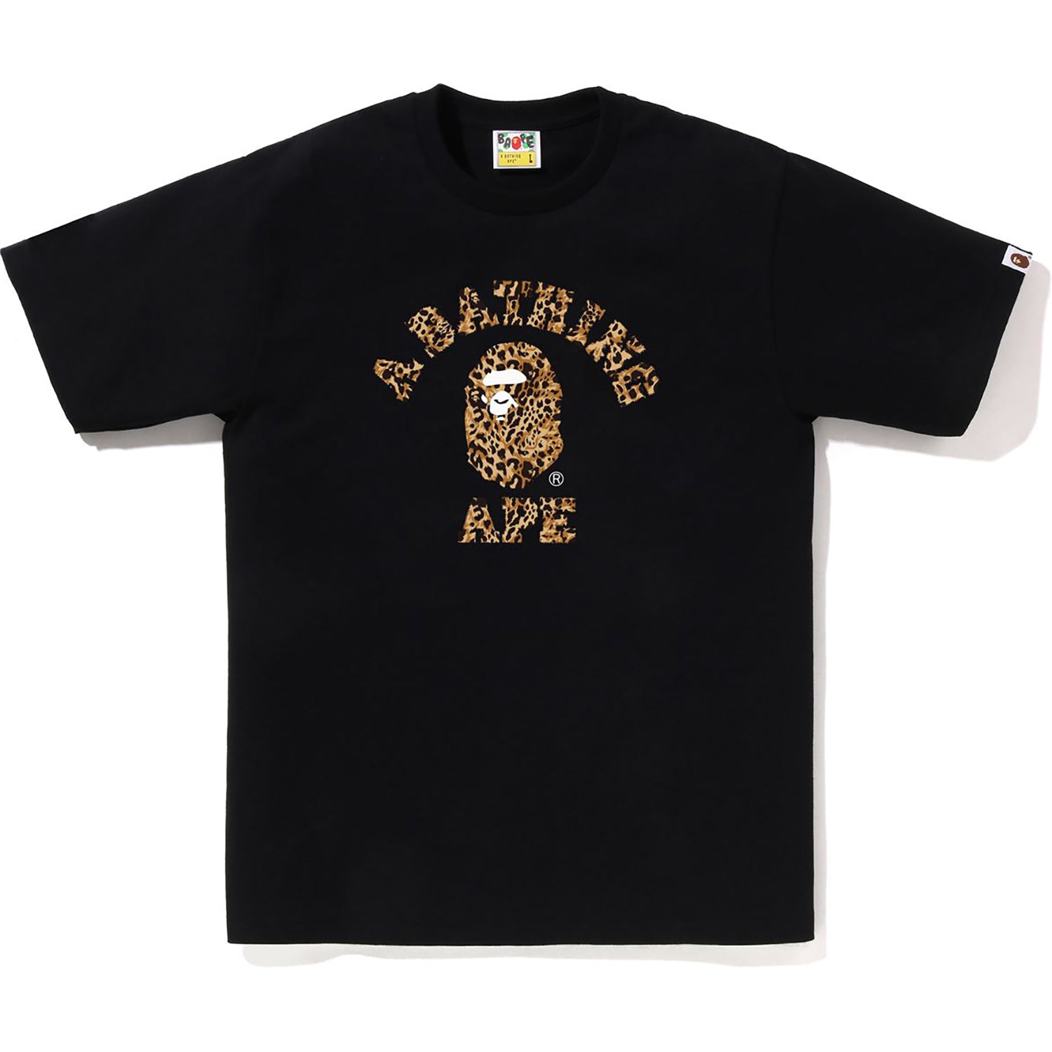 Wild Leopard Pattern College Tee Mens A bathing ape – Гарантія оригінальності – боковий вид