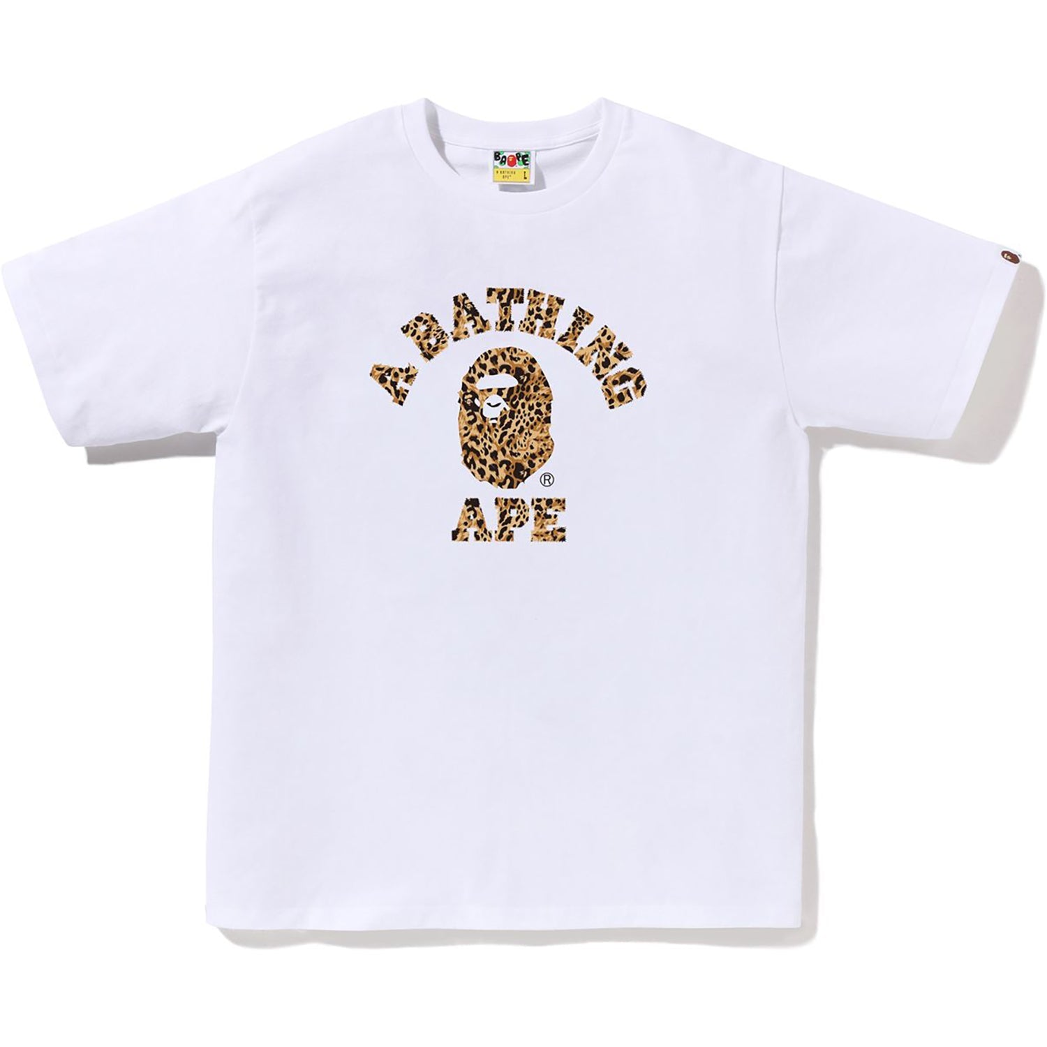 Wild Leopard Pattern College Tee Mens A bathing ape – Гарантія оригінальності – збільшений вид