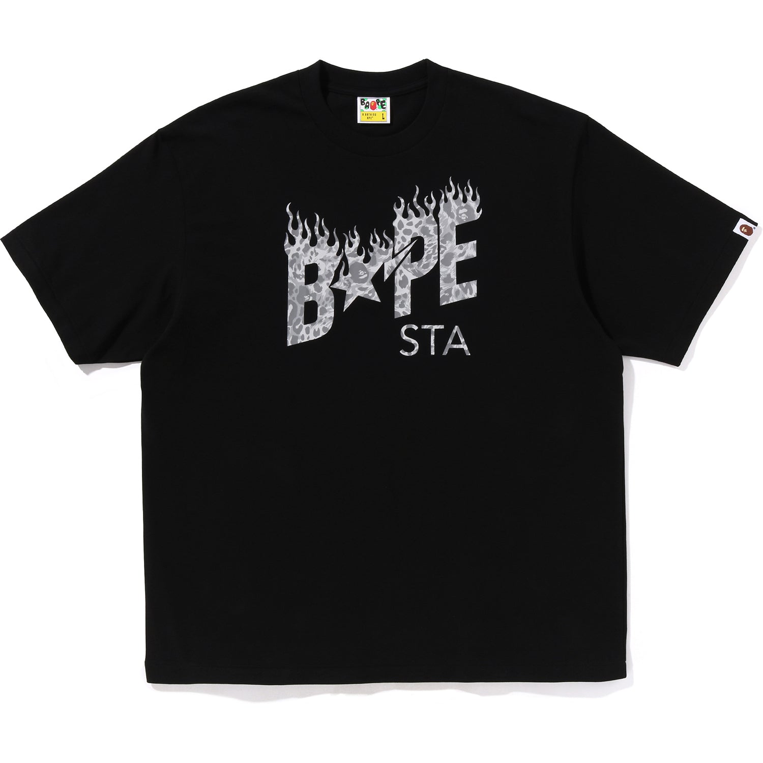 Wild Leopard Pattern Bape Sta Logo Relaxed Fit Tee Mens A bathing ape оригінал – Купити в Україні – боковий вид