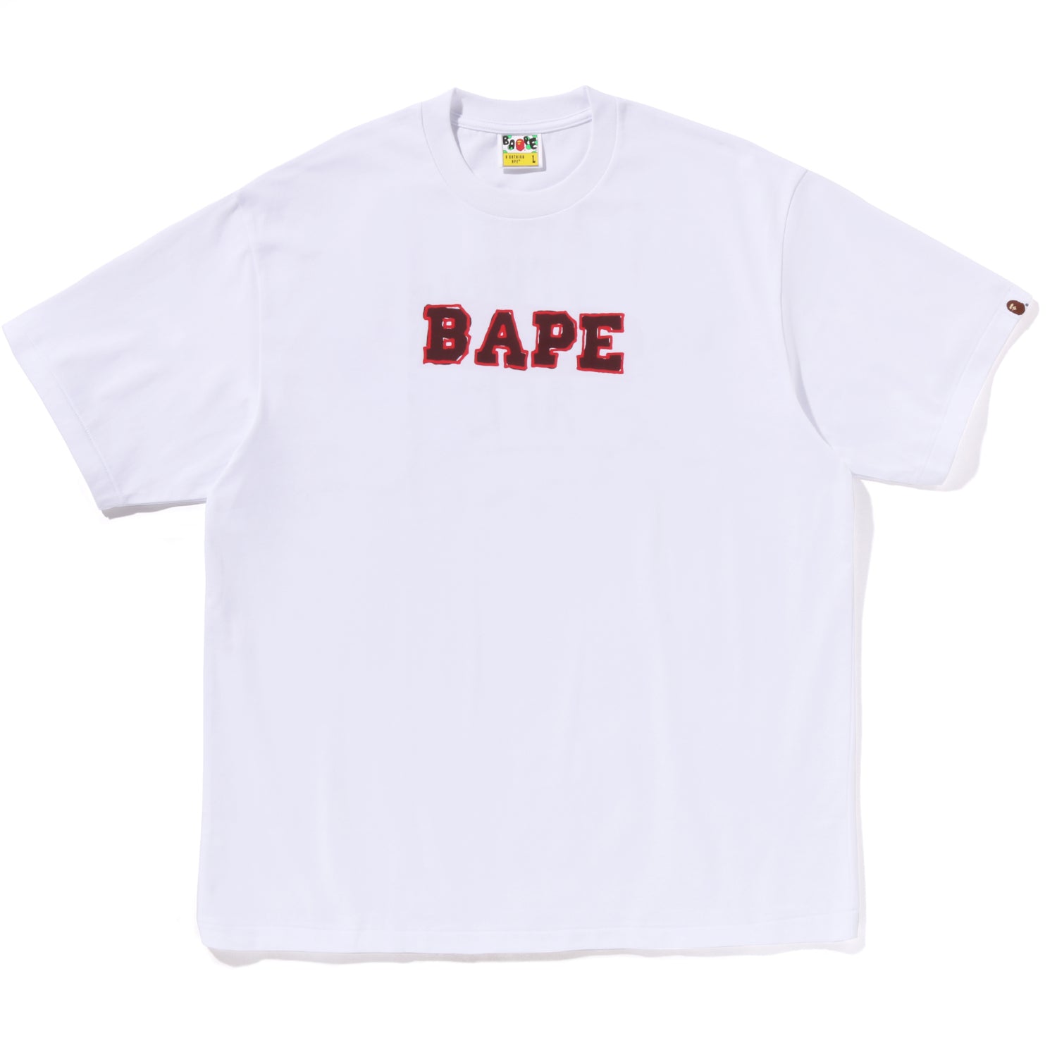 Оригінальна Hand Draw Bape Logo Relaxed Fit Tee Mens A bathing ape – боковий вид