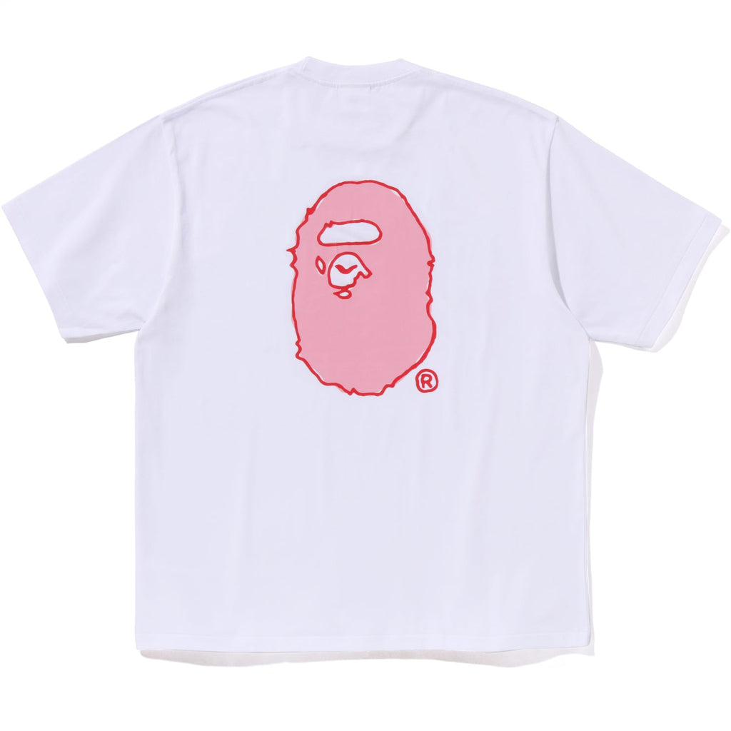 Оригінальна Hand Draw Bape Logo Relaxed Fit Tee Mens A bathing ape – вид ззаду