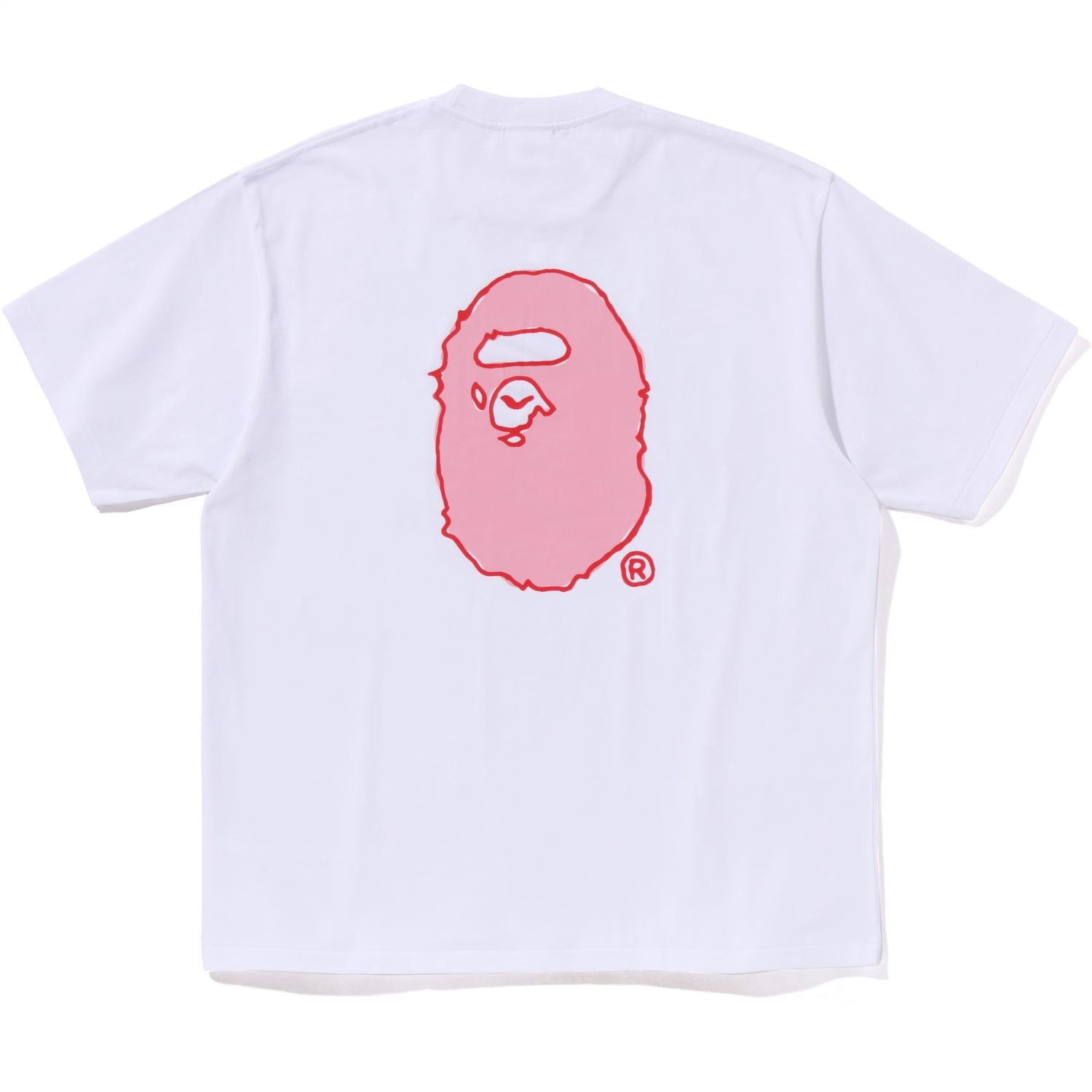 Оригінальна Hand Draw Bape Logo Relaxed Fit Tee Mens A bathing ape – вид ззаду