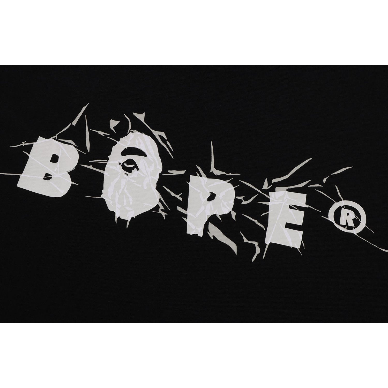 Оригінальна Wrinkle Bape Logo Relaxed Fit Tee Mens A bathing ape – вид ззаду