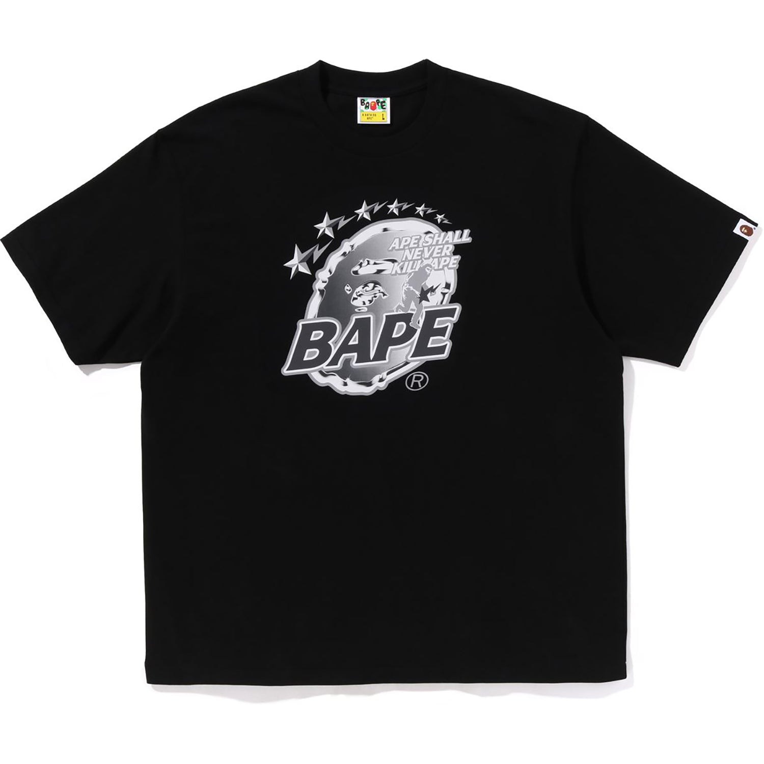 Оригінальна Metal Ape Head Relaxed Fit Tee Mens A bathing ape – боковий вид
