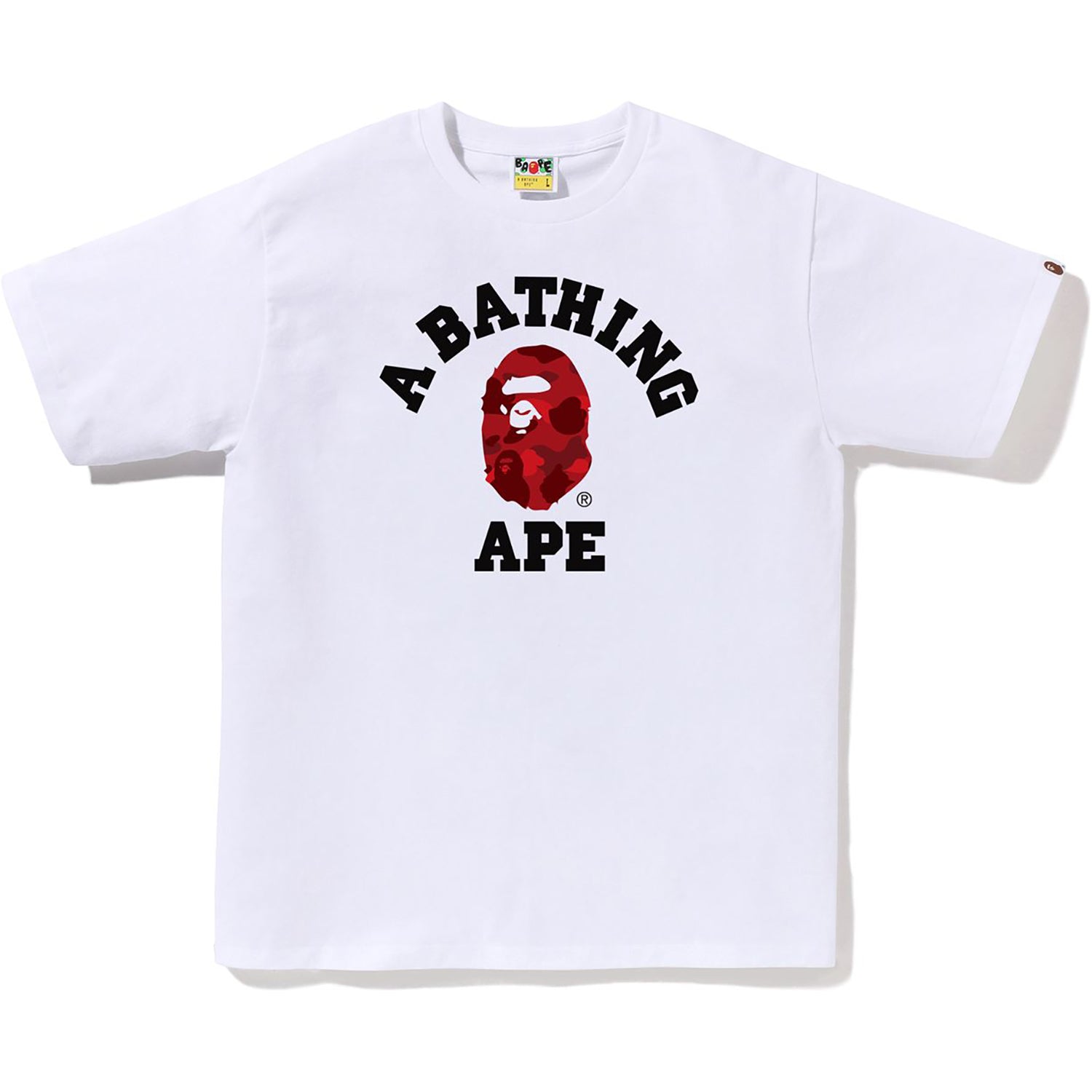 Оригінальна Color Camo College Tee Mens A bathing ape – вид ззаду
